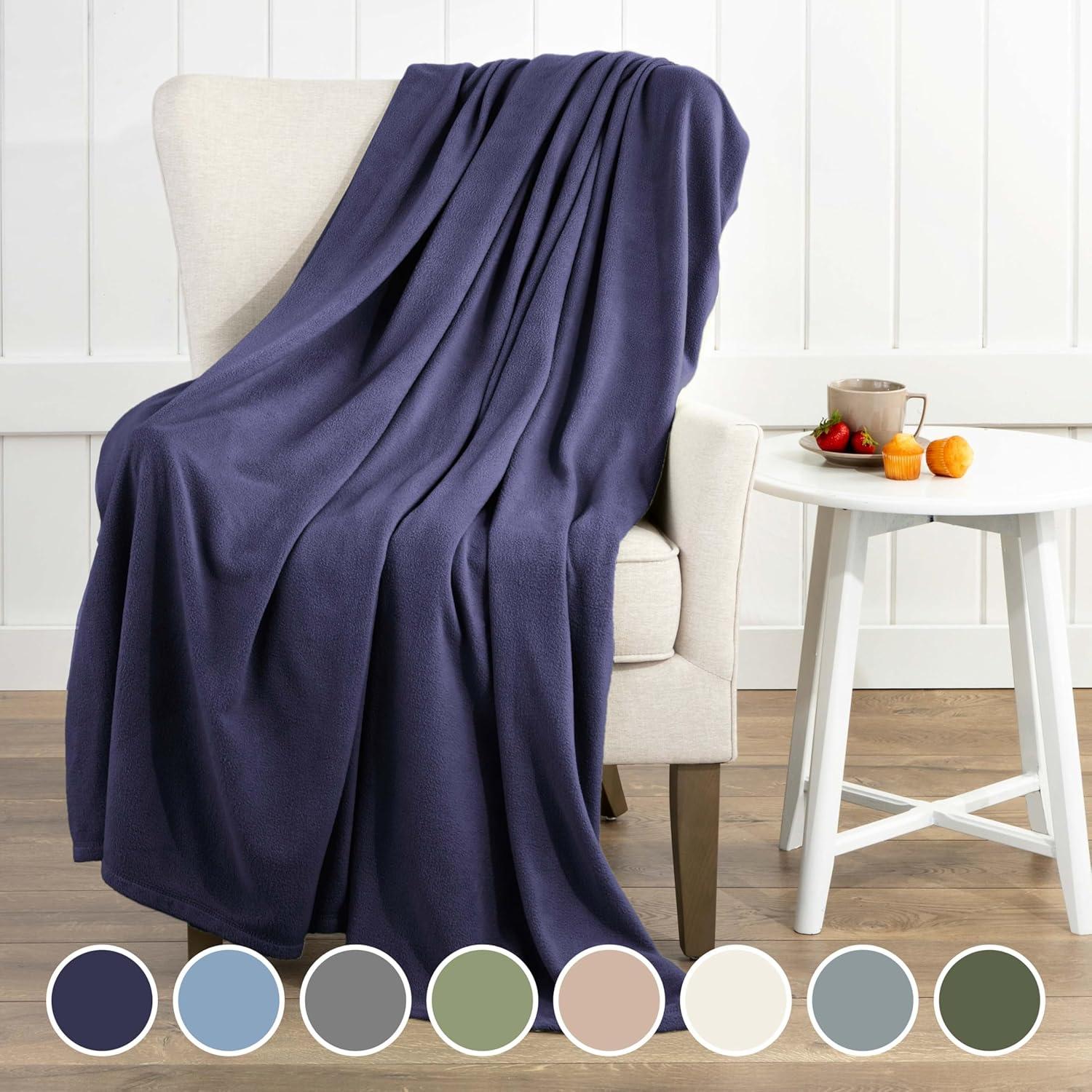 Martex Martex Super Soft Fleece Blanket All Season, Warm, Lightweight, Cozy Throw Blanket