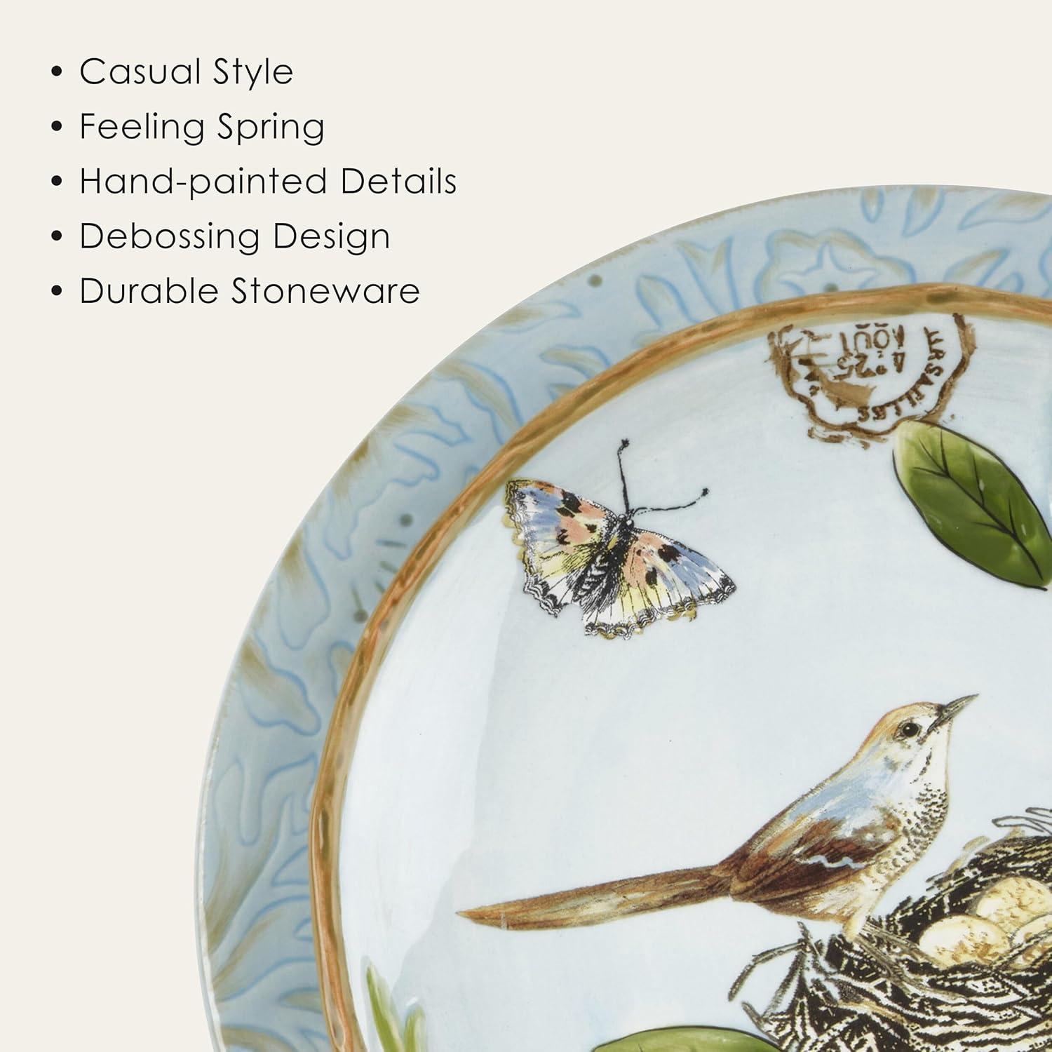 Fitz and Floyd Fitz and Floyd Toulouse Blue 12-Pc Dinnerware Set, Service For 4