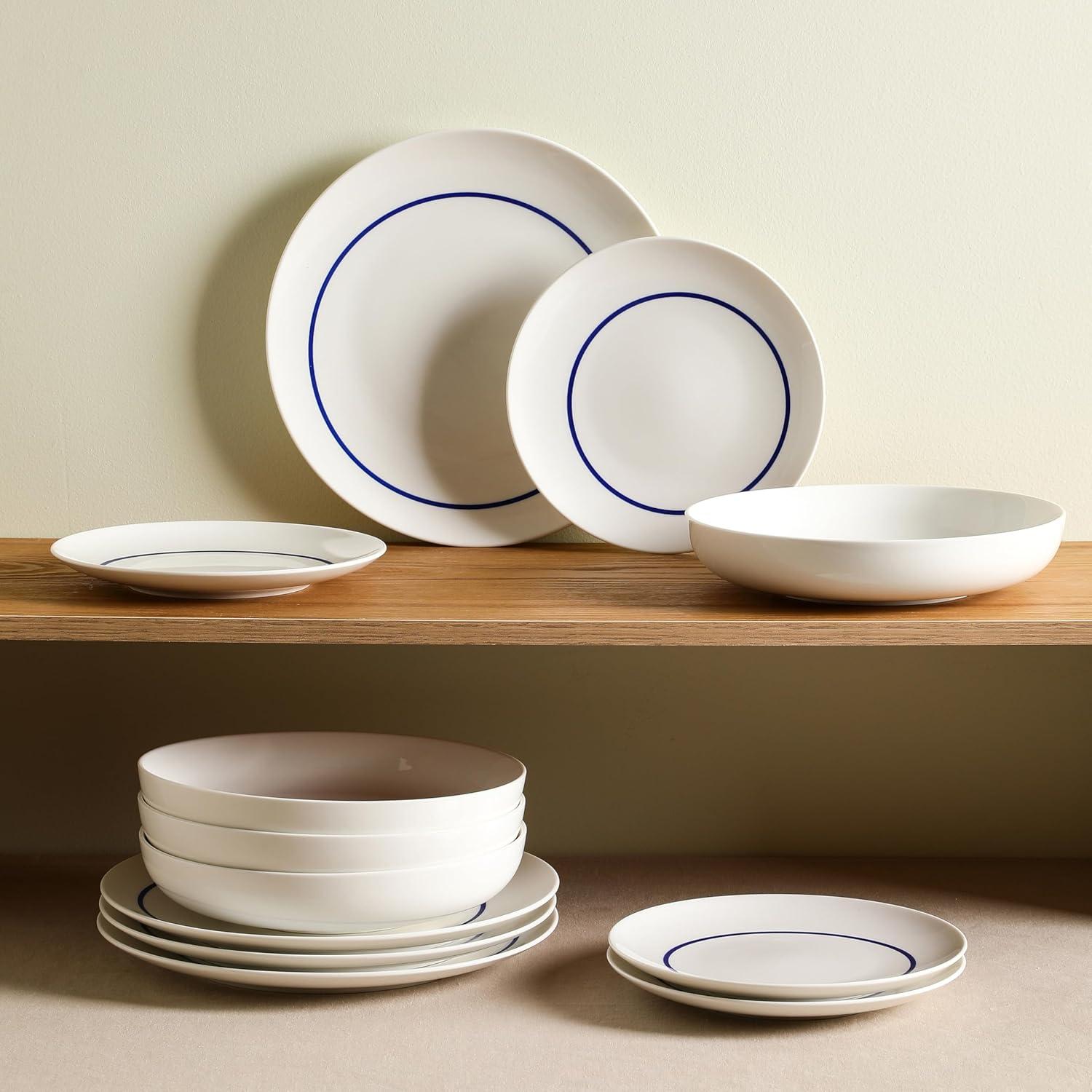 Stone Lain Luna 12-Piece Dinnerware Set Porcelain