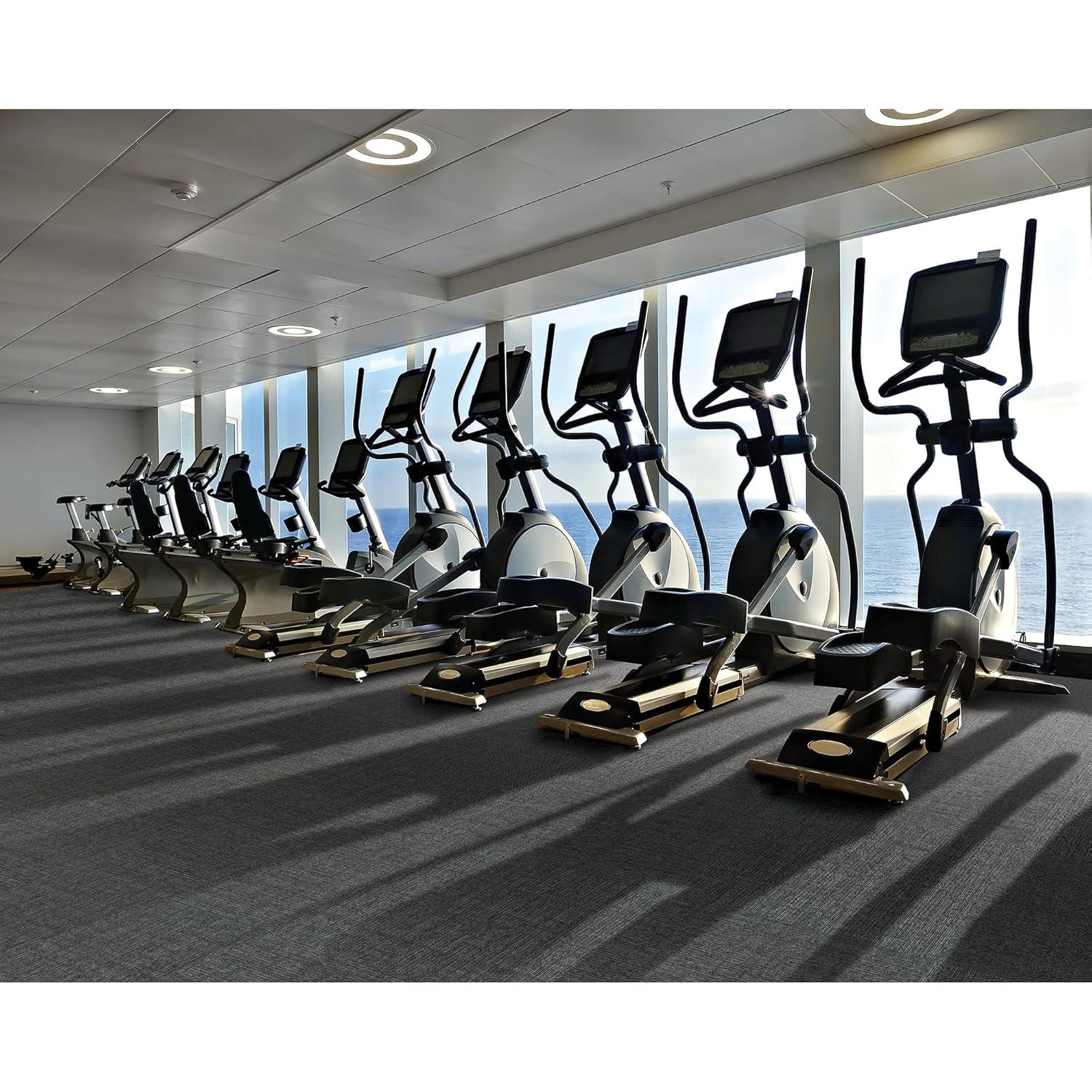 Mohawk Basics 24" x 24" Carpet Tile Sample with EnviroStrand™ PET Fiber in Charcoal (1 piece)