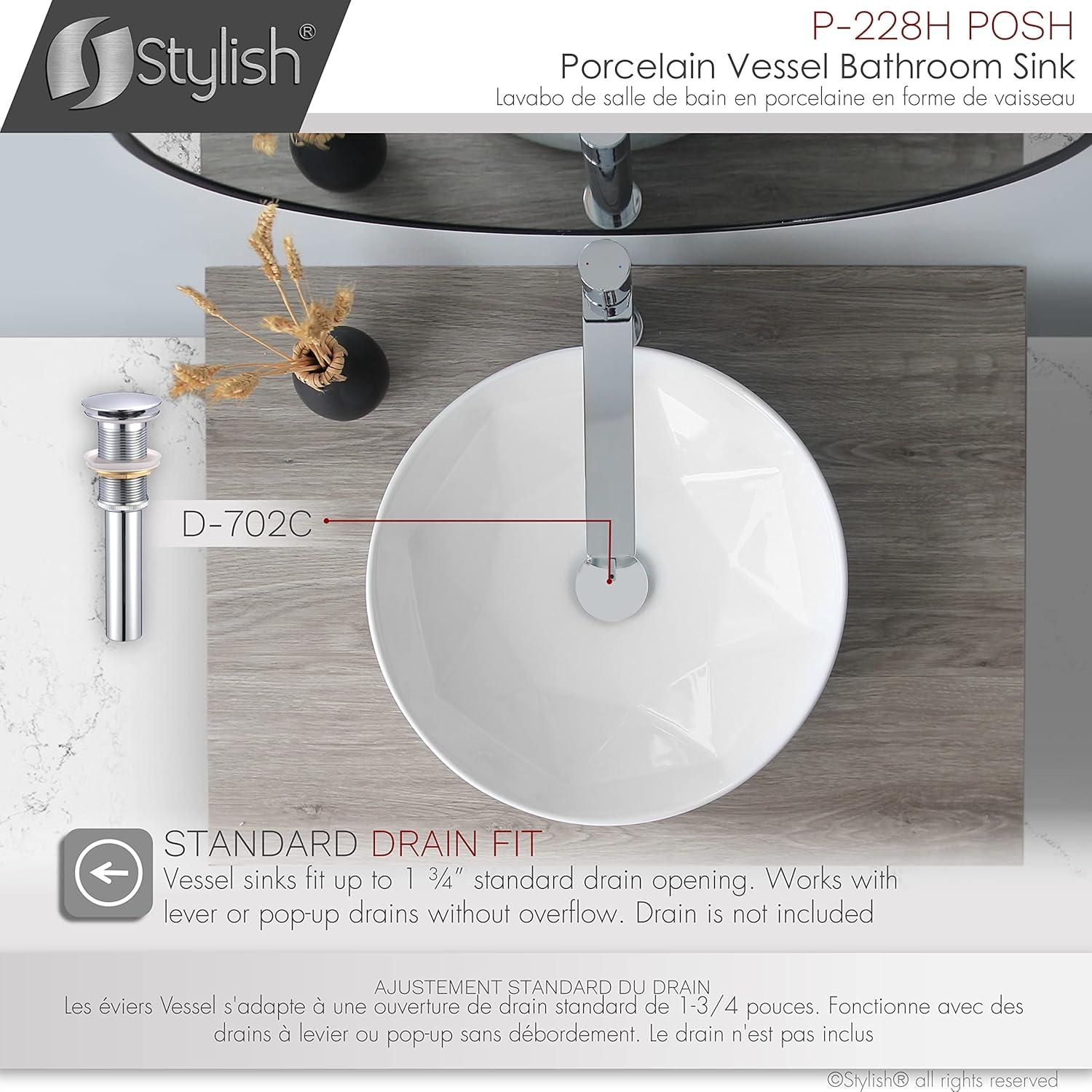 STYLISH Posh 16" Round Vessel Sink