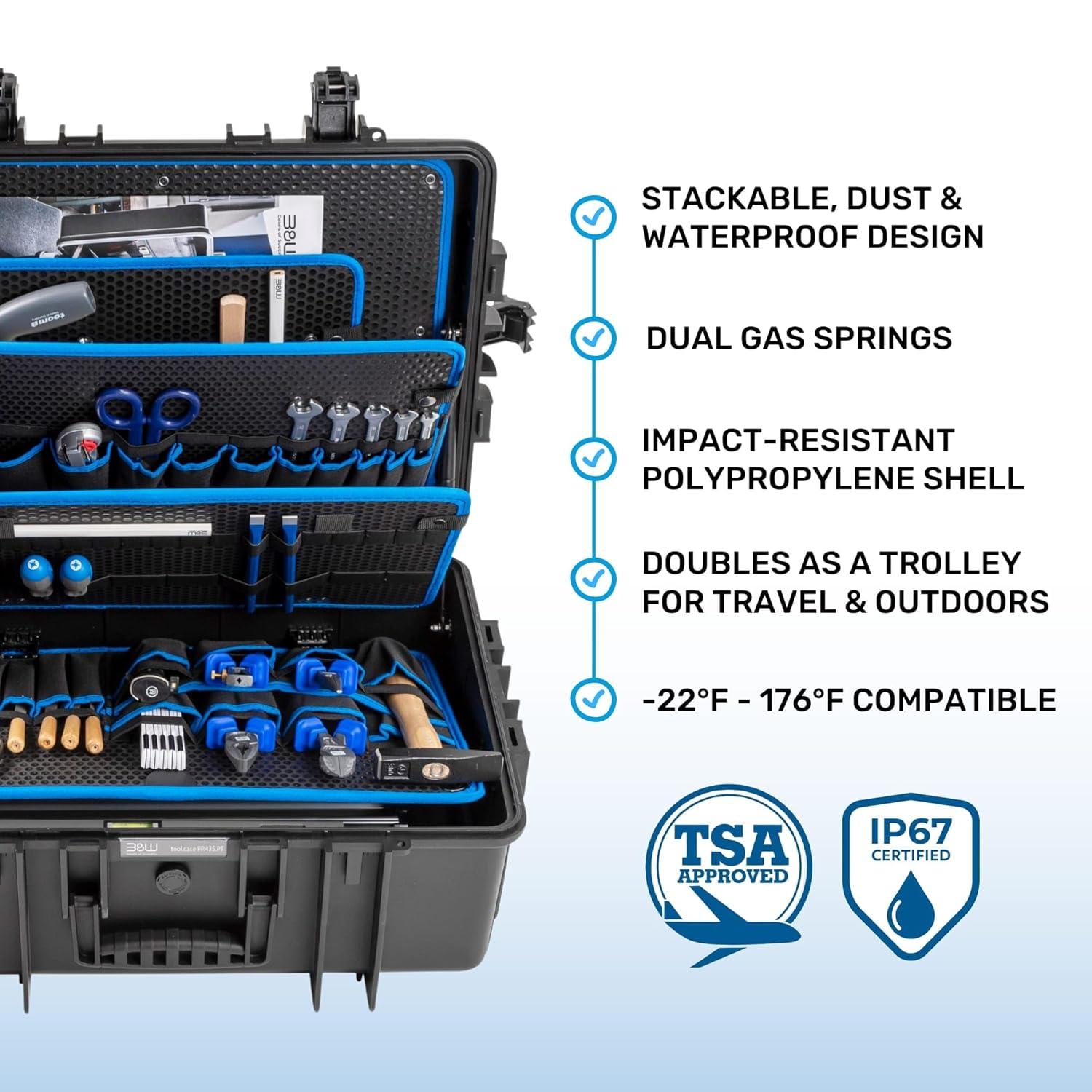 B&W International BW International - Spacious and Convertible Tool Case for Service Technician - Jumbo 6700