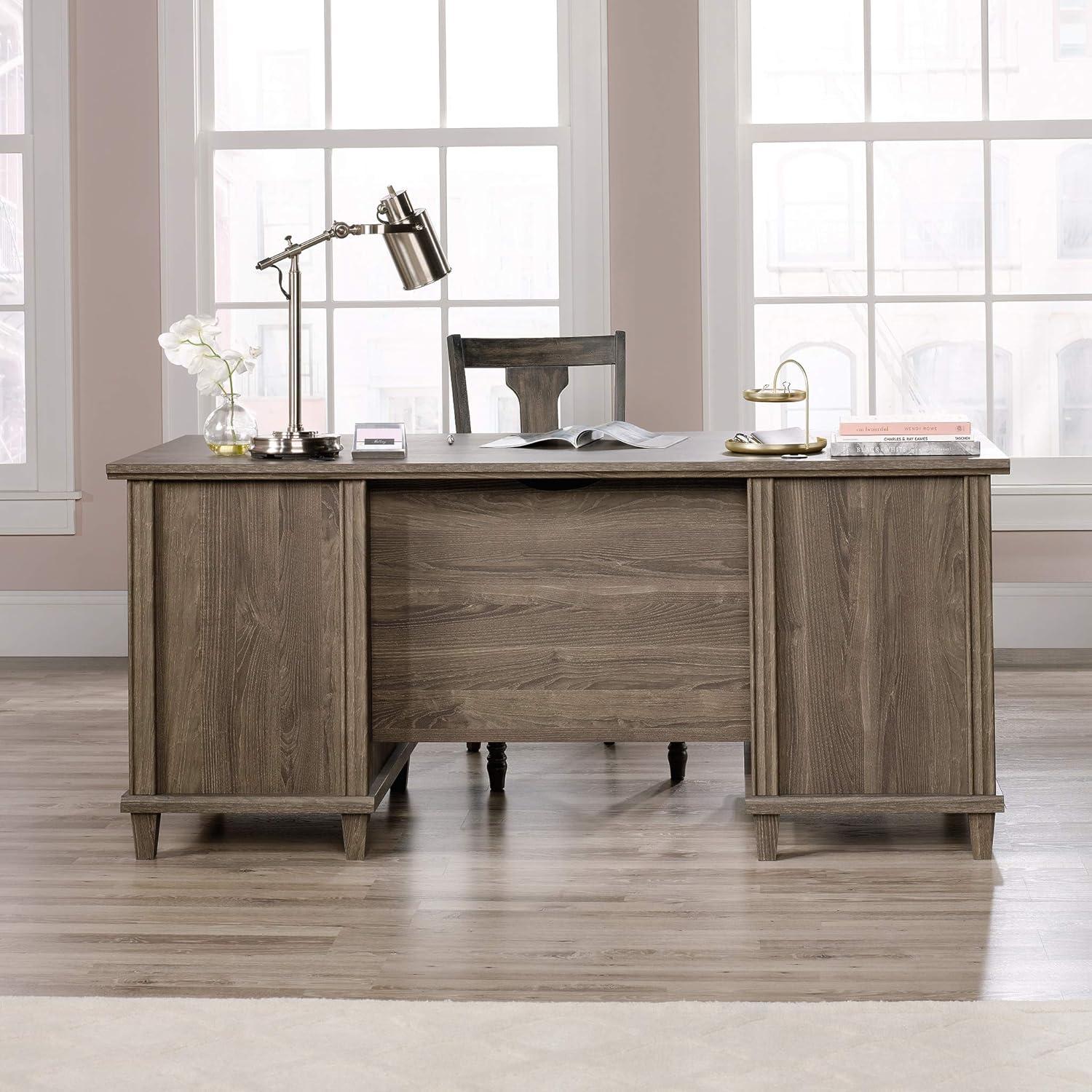 Sauder Hammond Executive Desk, Emery Oak Finish