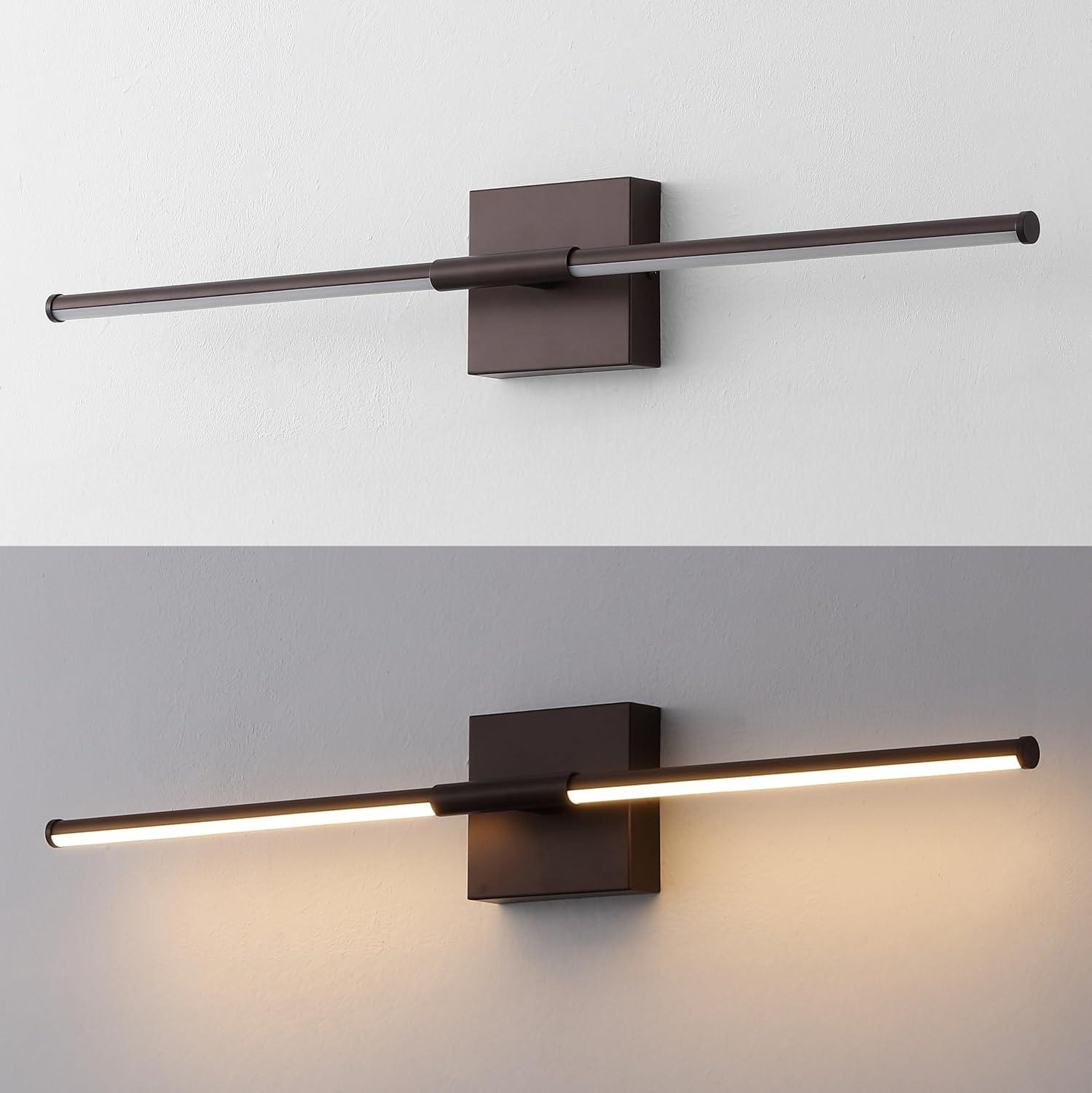 JONATHAN Y Makena 16.25" Modern Minimalist Dimmable Integrated LED Metal Wall Sconce, Oil Rubbed Bronze