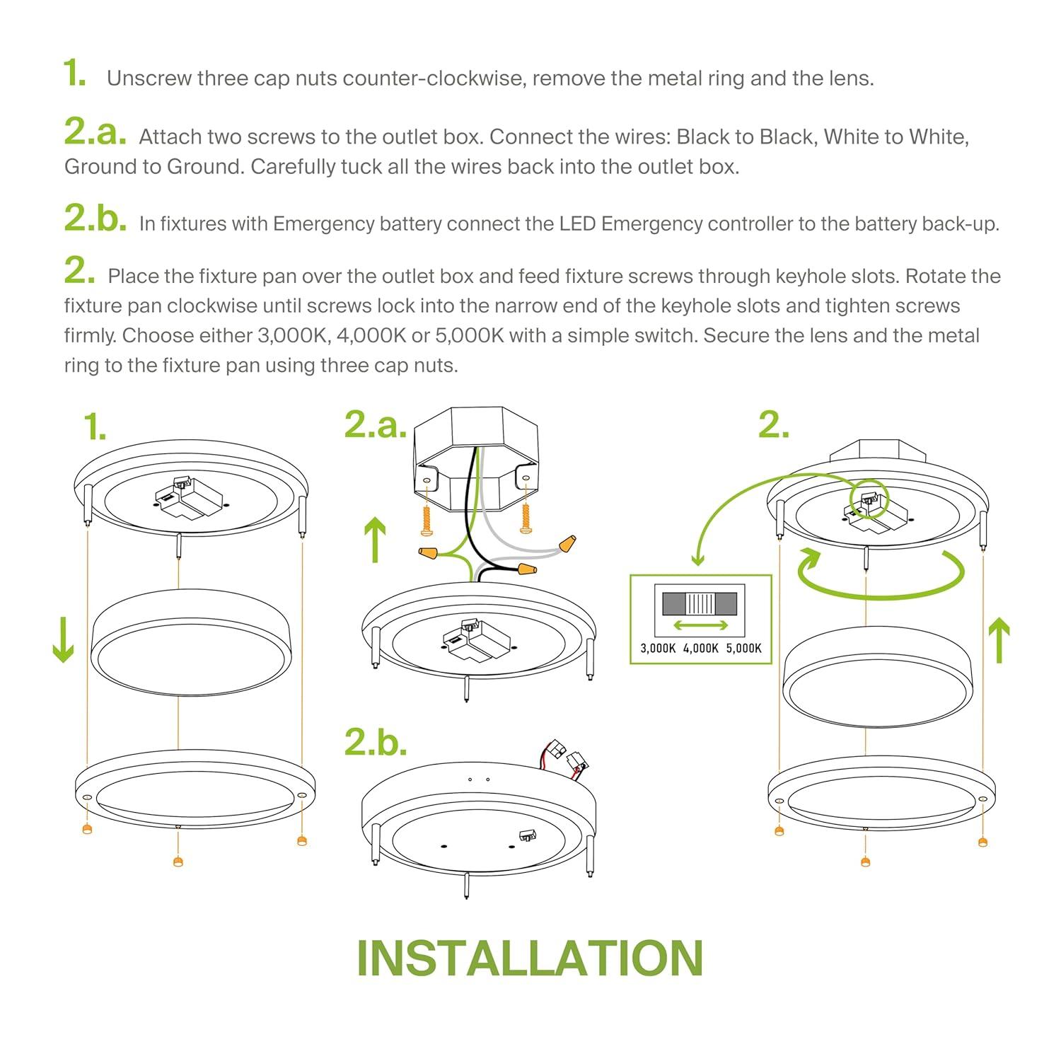 ASD LED 16 Inch Round Flush Mount Light Fixture | 24W 2150LM 3000K-5000K 100-277V | 3CCT, Dimmable, Energy Star, ETL Listed | Close to Ceiling Double Ring Lamp, Low Profile Lighting | Nickel, 2 Pack