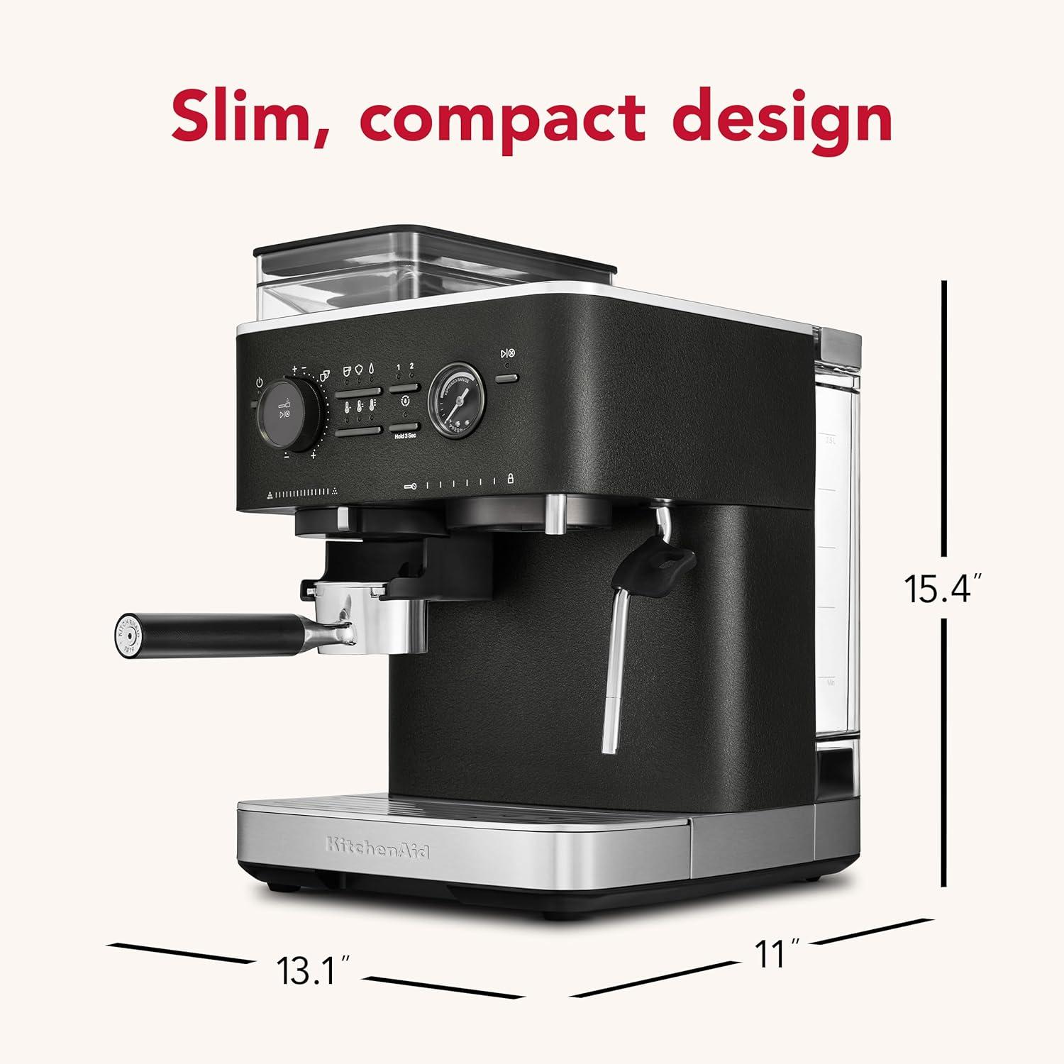 KitchenAid ® Semi-Automatic Espresso Machine in Cast Iron Black