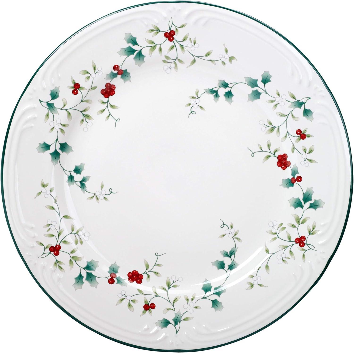 Winterberry Porcelain Holiday Dinnerware Set, Service for 4