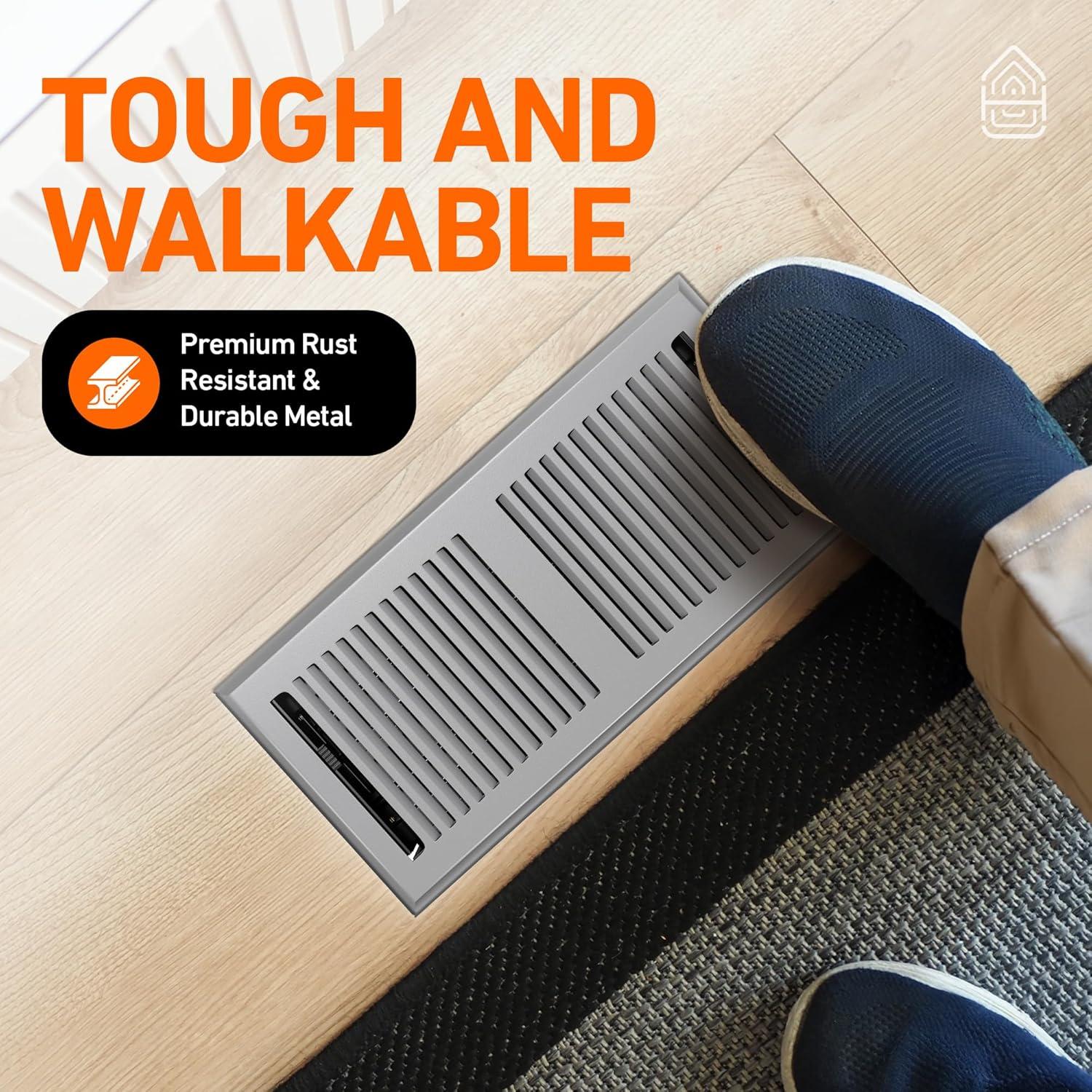 Home Intuition Contemporary Floor Vent Cover Register With Mesh Net