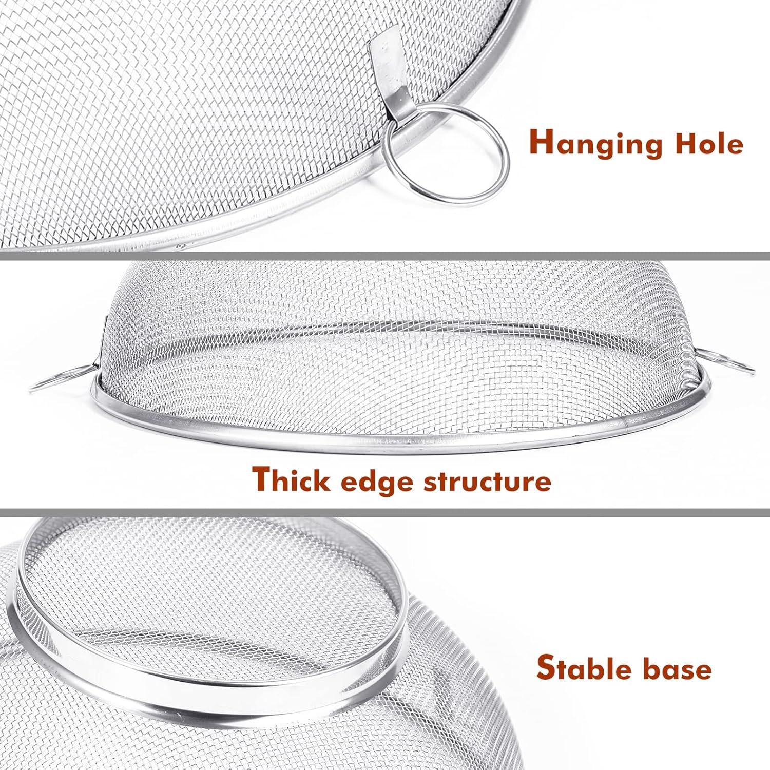 Stainless Steel Mesh Colander Set with Handles, 2-Piece