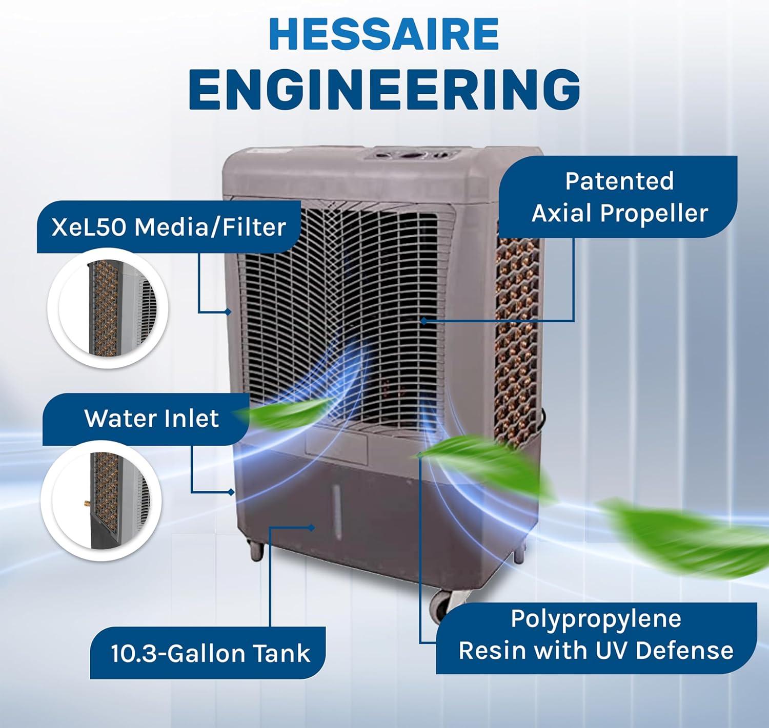 Hessaire Outdoor Portable 700 Sq Ft Evaporative Cooler Humidifier
