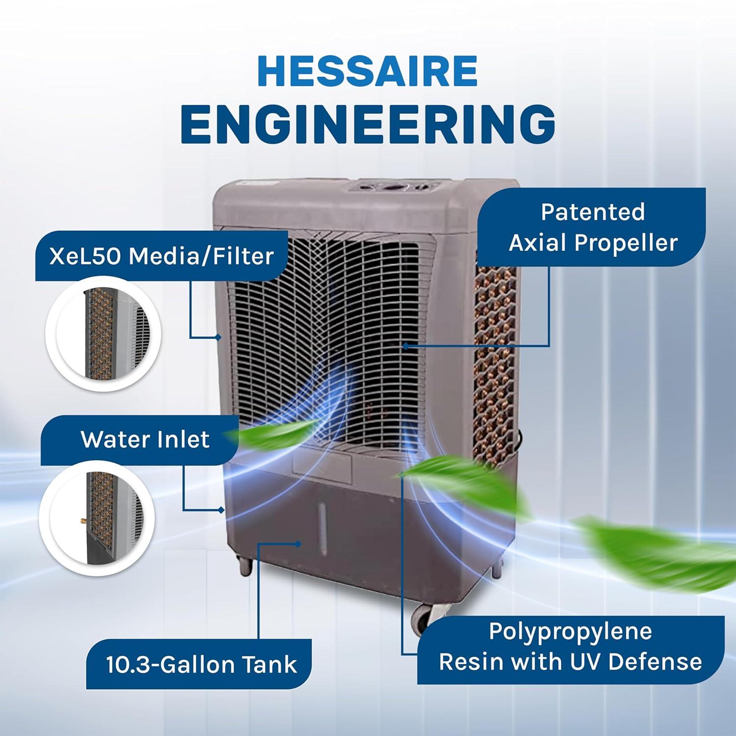 Hessaire Outdoor Portable 700 Sq Ft Evaporative Cooler Humidifier