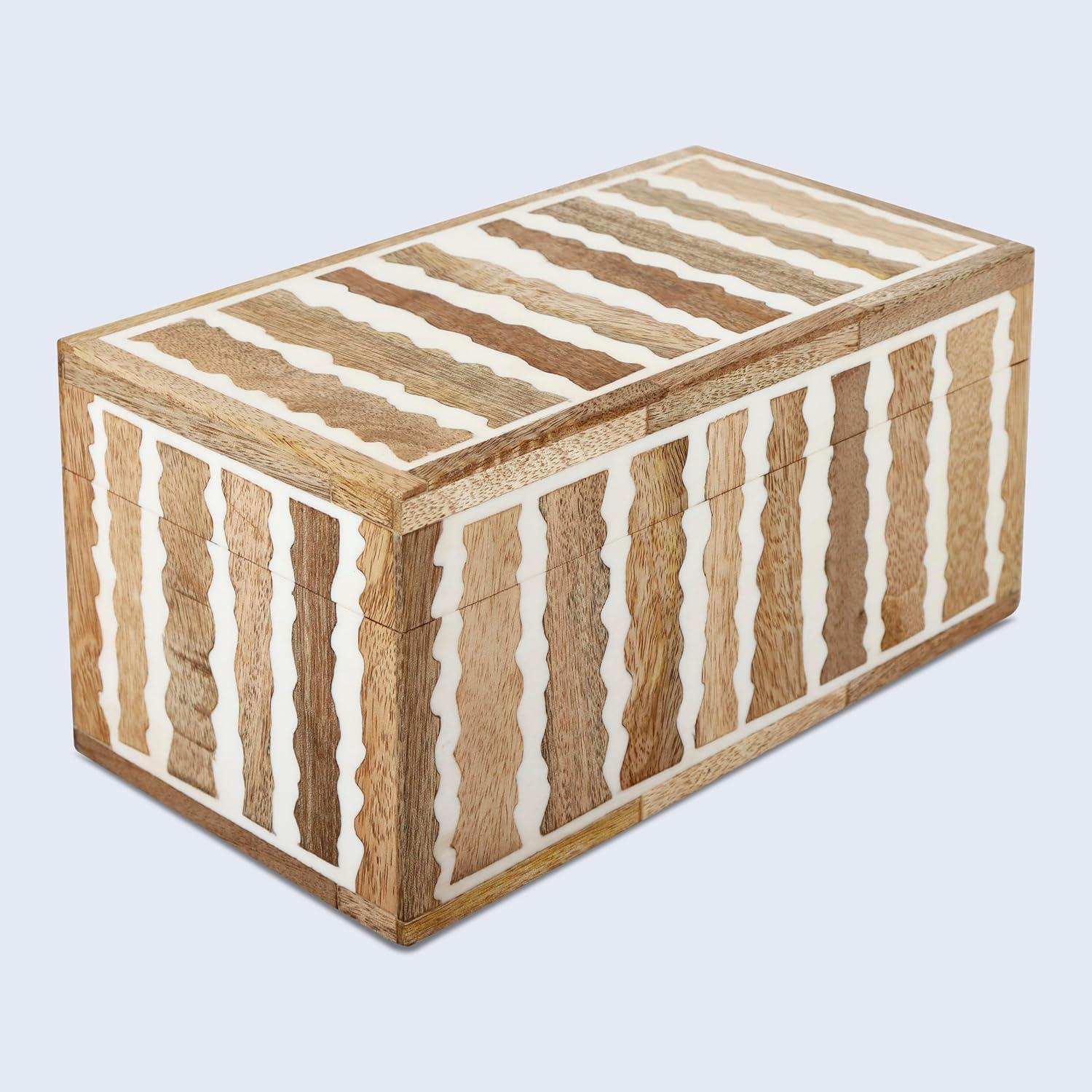 HANDICRAFTS HOME 10x5x5 Decorative Box Handmade Storage Organizer Boxes with Lids Keepsake Gift Trinket Box Display Box, Kept Safari