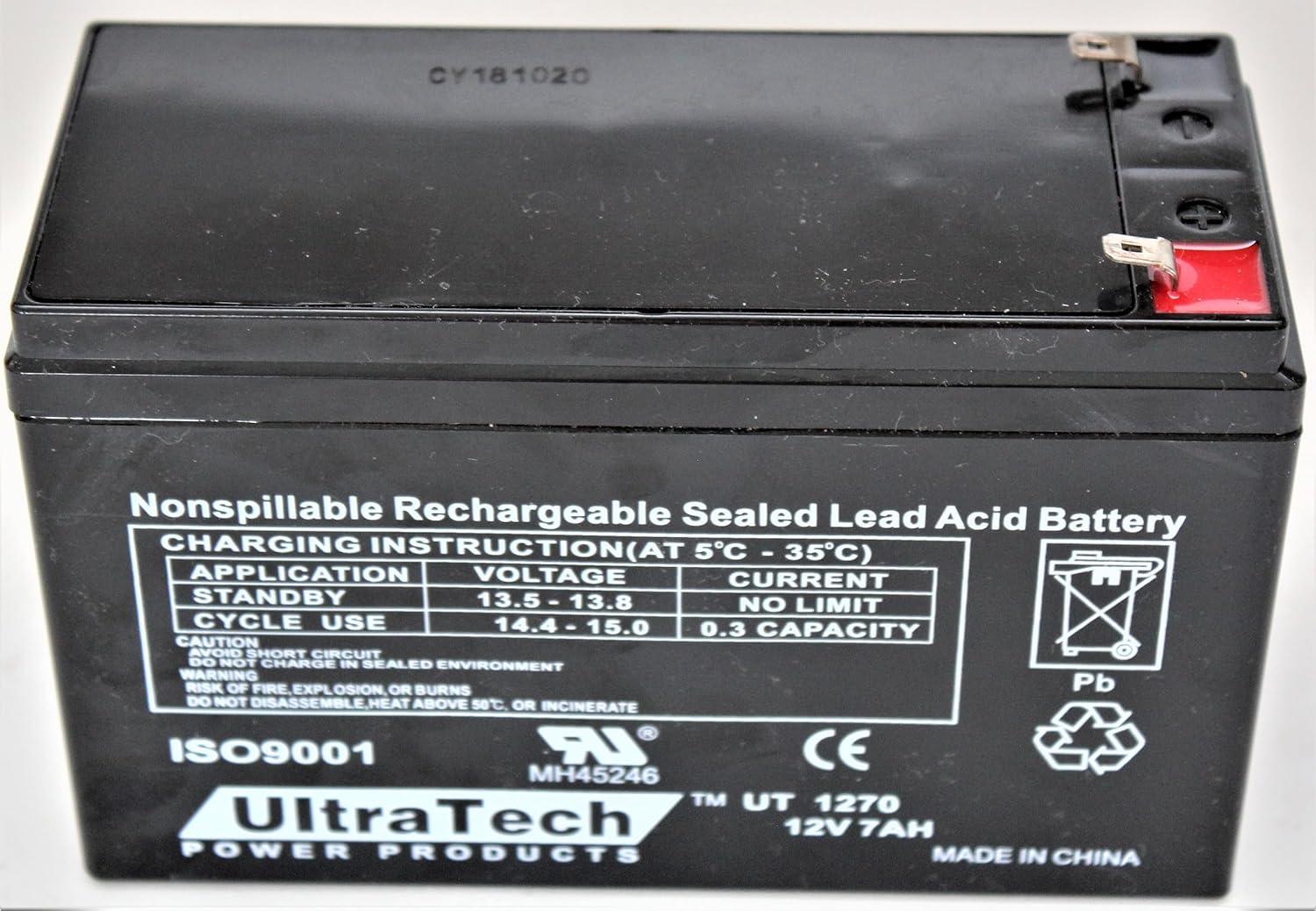 UltraTech 12V 7 Ah Sealed Lead Acid Battery