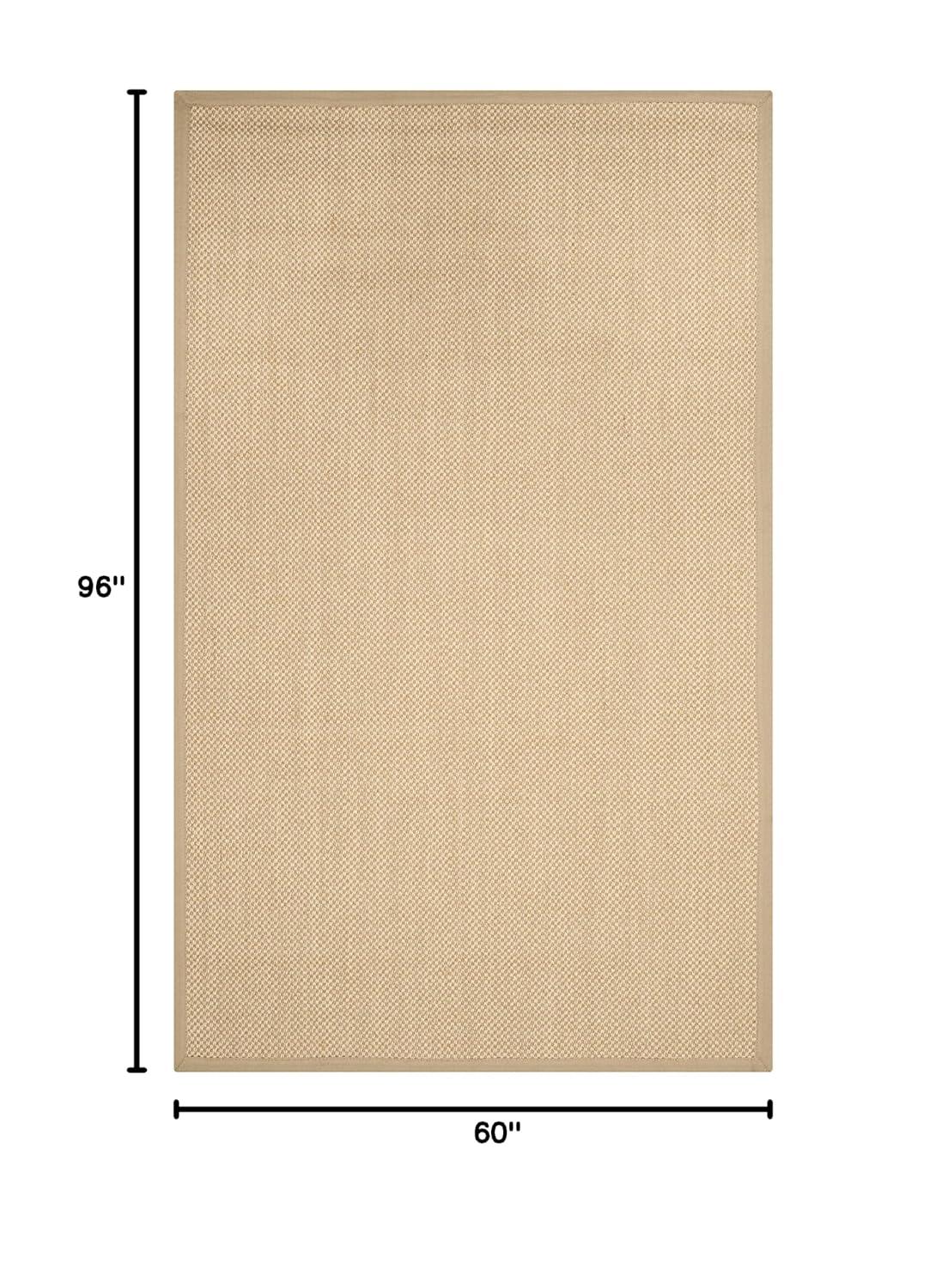 Natural Fiber NF141 Power Loomed Indoor Area Rug - Maize/Linen - 5'x8' - Safavieh