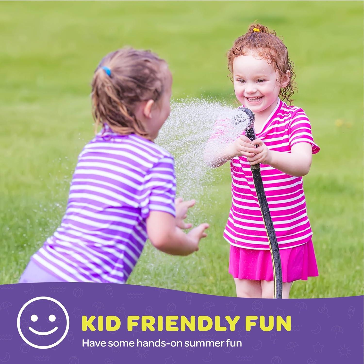 Hose Nozzle [Silver] Heavy Duty Hose Sprayer With 10 Adjustable Watering Patterns. Thumb Control Design, Comfortable Ergonomic Grip, Garden Hose Nozzle for Watering Plants & Lawns/Fun showers/Cleaning