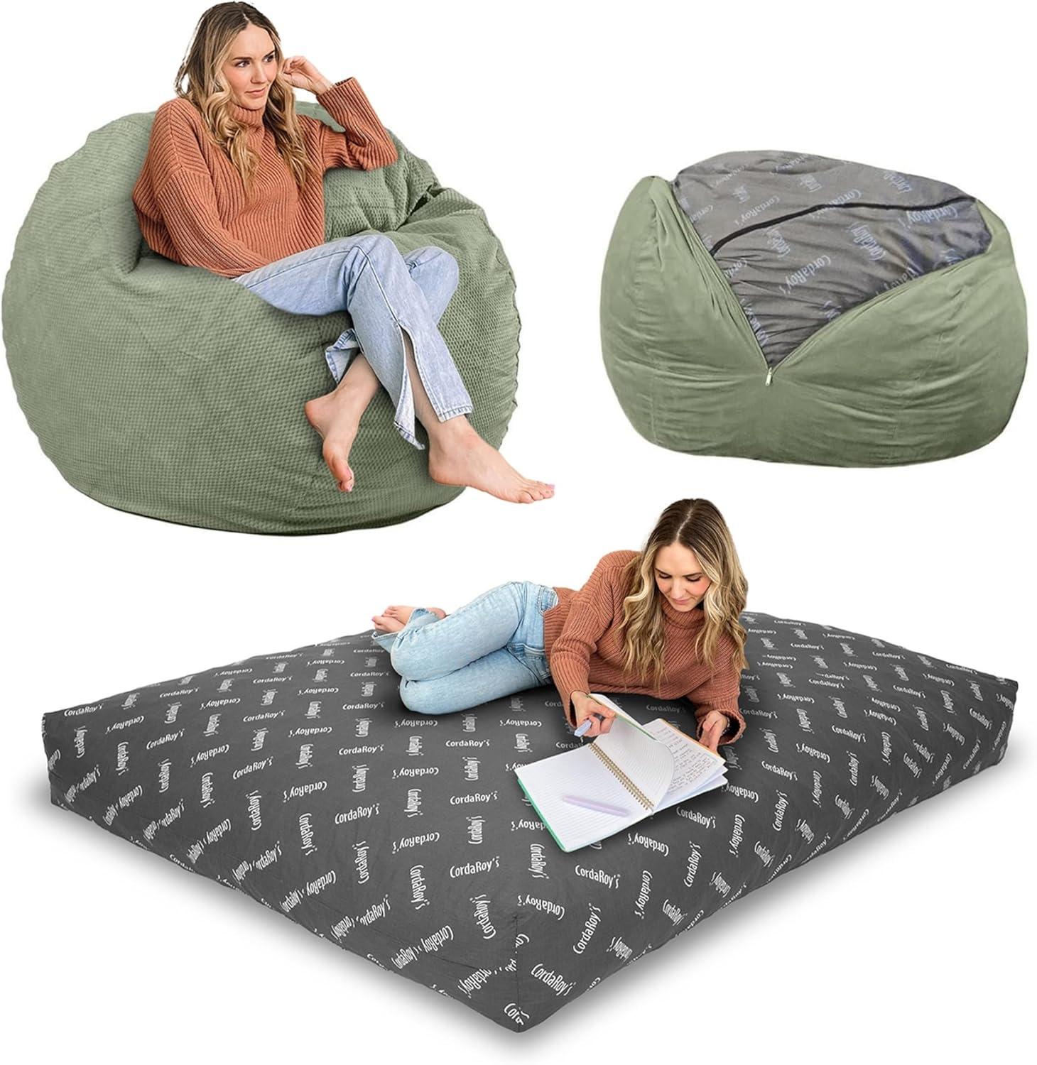 CordaRoy's Chenille Convertible Bean Bag Chair