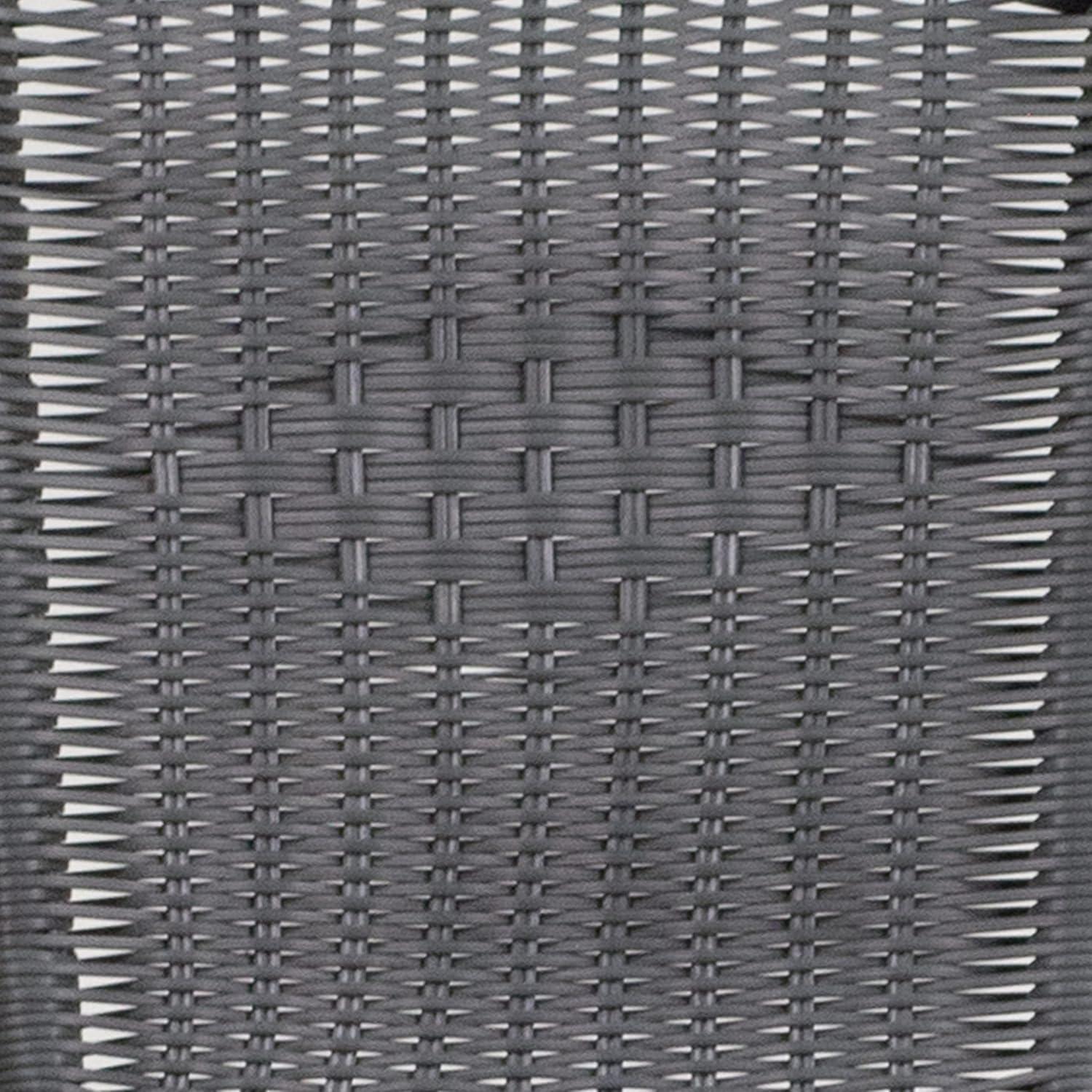Flash Furniture Lila 2 Pack Gray Rattan Indoor-Outdoor Restaurant Stack Chair