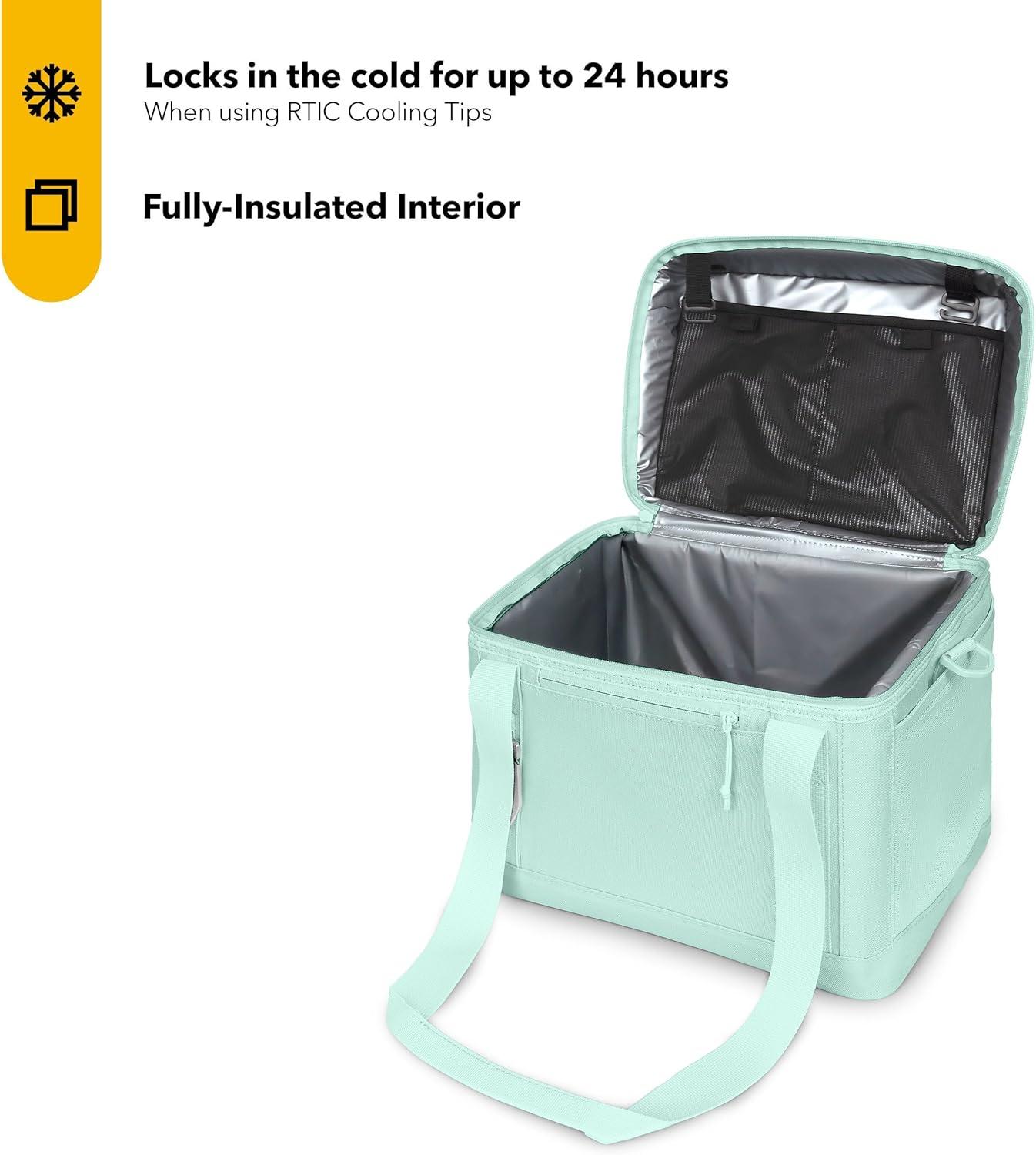 RTIC 28 Can Everyday Soft Cooler, 27 qt Collapsible with Bottle Opener, Fresh Mint