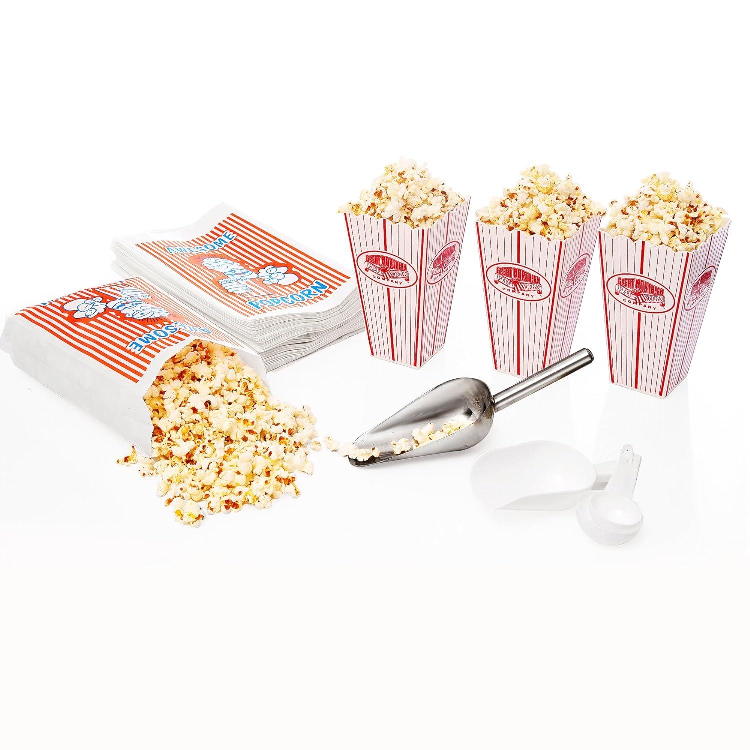 Great Northern Popcorn 8 oz. Kettle Antique-Style Popcorn Popper Machine With Cart - Black