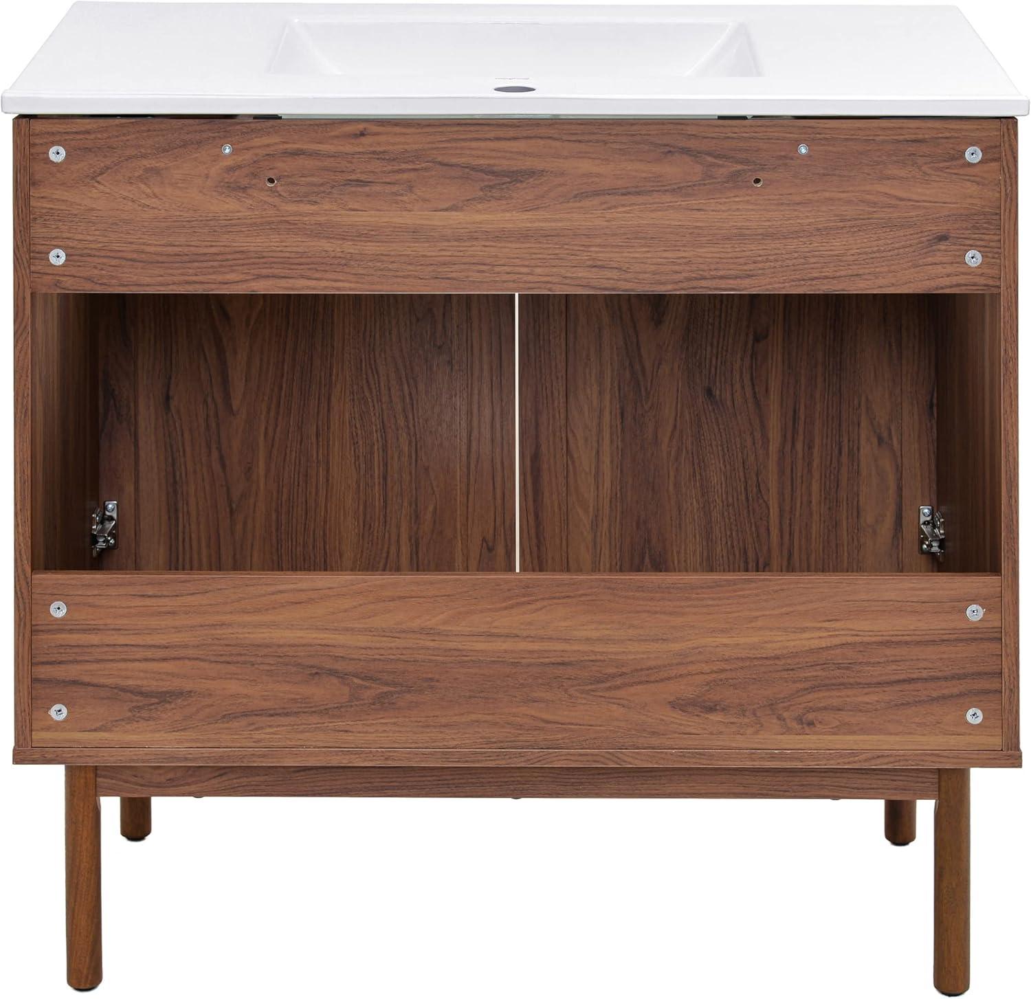 SM-BV663 Classe 36" Freestanding Bathroom Vanity in Golden Oak with Sink Top