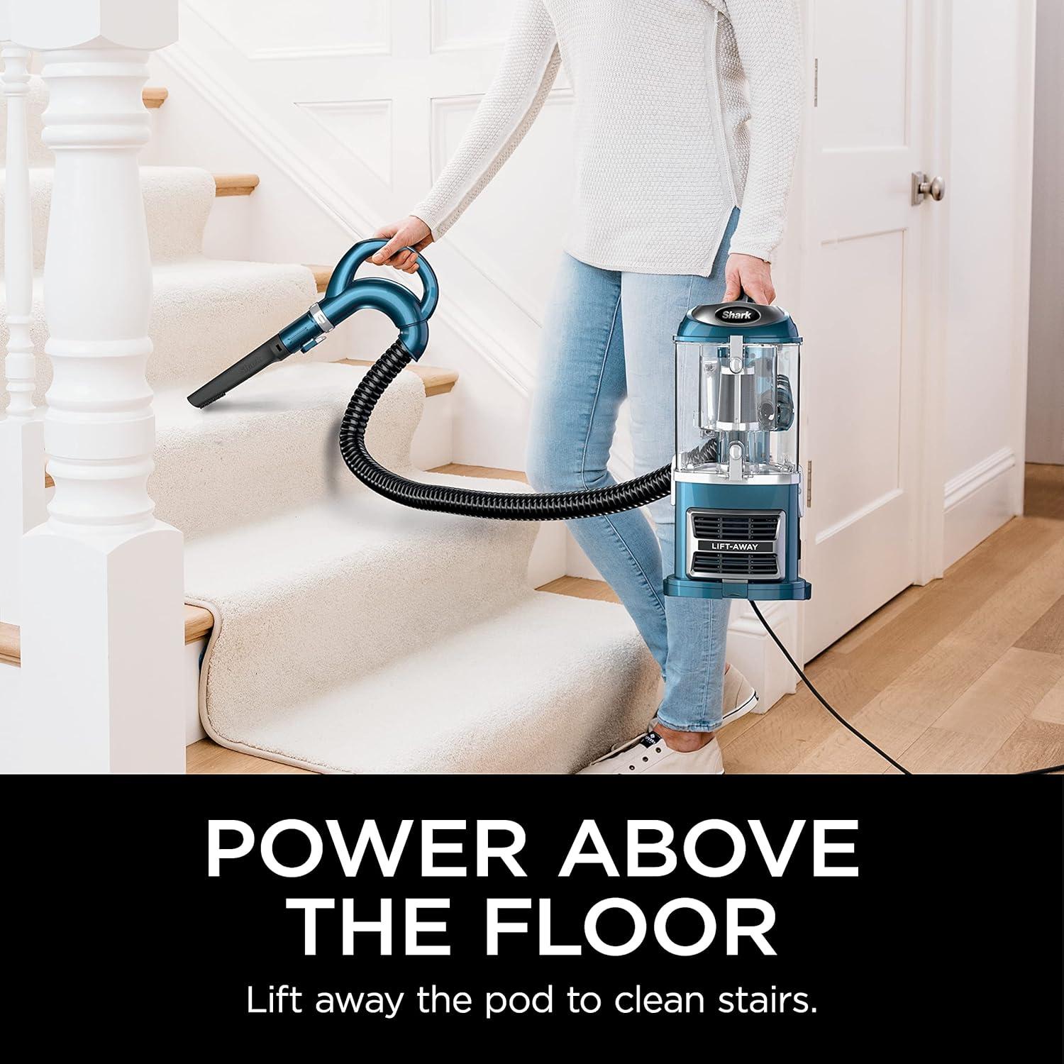 Teal Upright Vacuum with HEPA Filter and Pet Tools