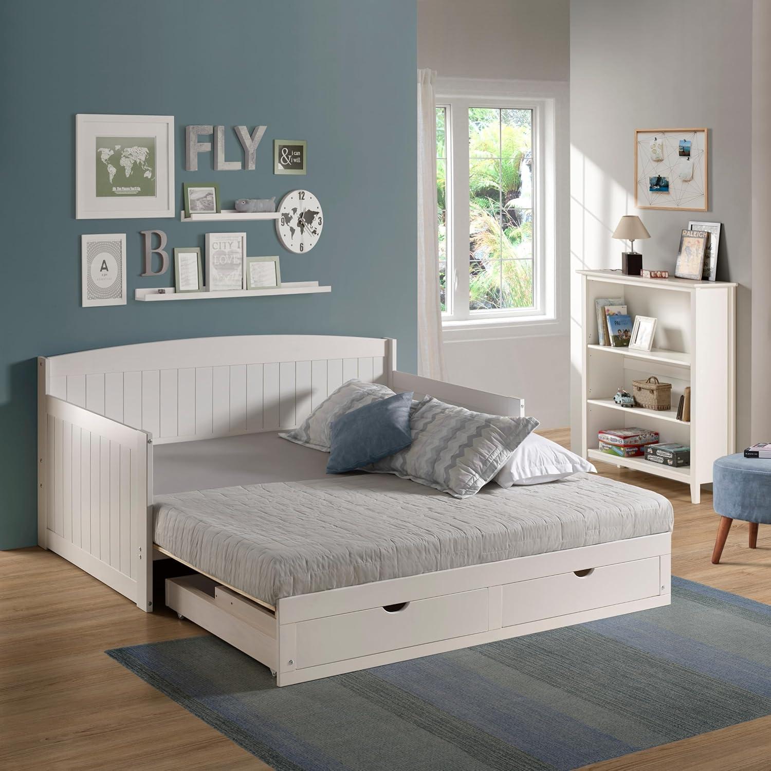 Alaterre Furniture King Harmony Kids' Daybed with Conversion White
