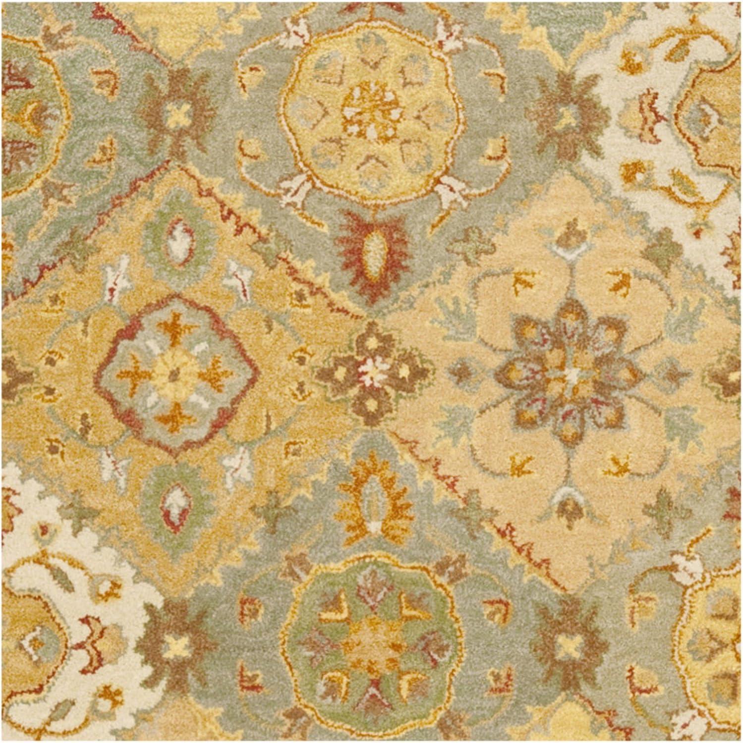 SAFAVIEH Heritage Regius Traditional Wool Area Rug, Multi/Ivory, 9'6" x 13'6"