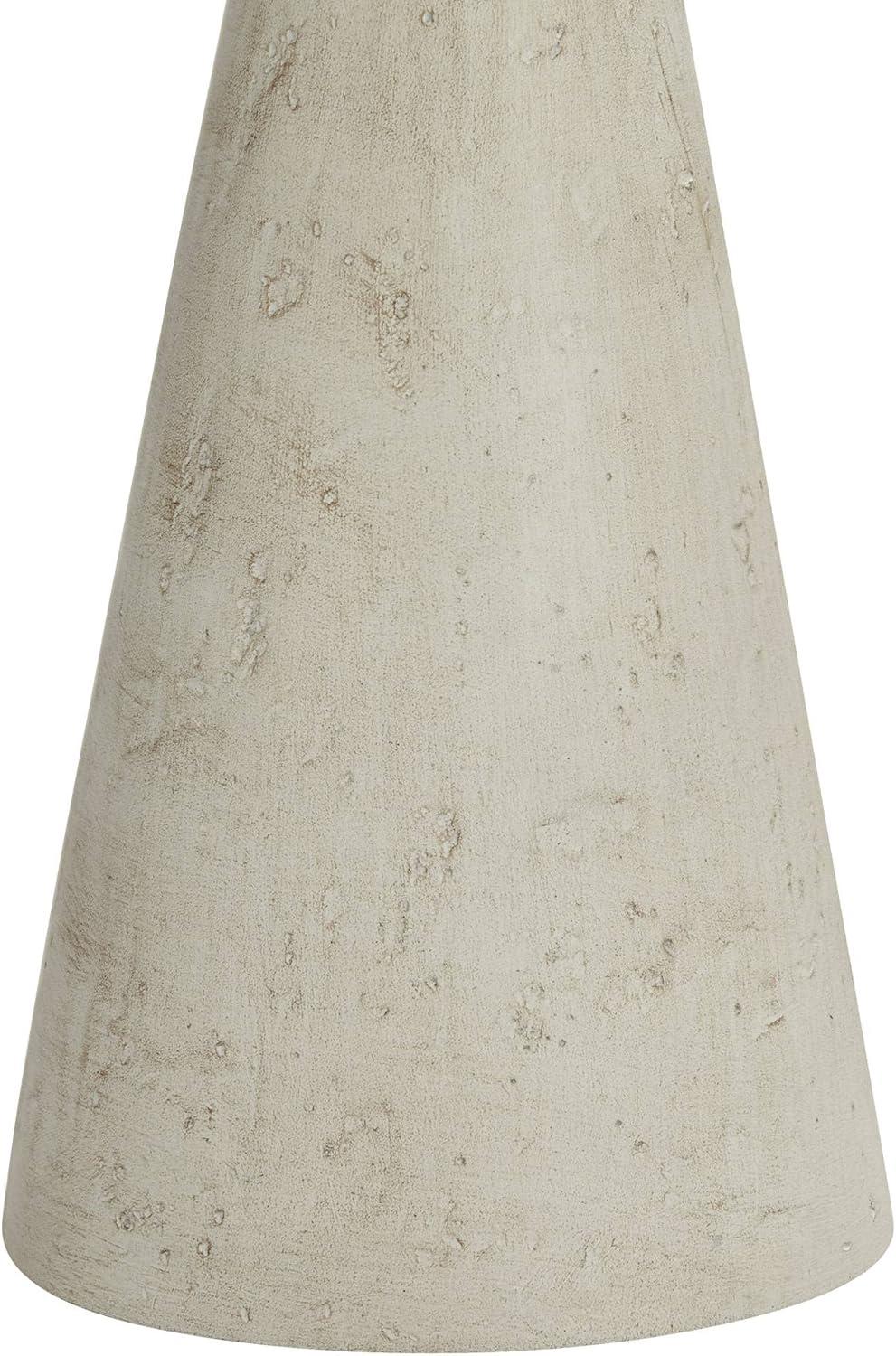 Possini Euro Design Claire 30" Tall Large Mid Century Modern Farmhouse Rustic End Table Lamp White Beige Living Room Bedroom Bedside Nightstand House