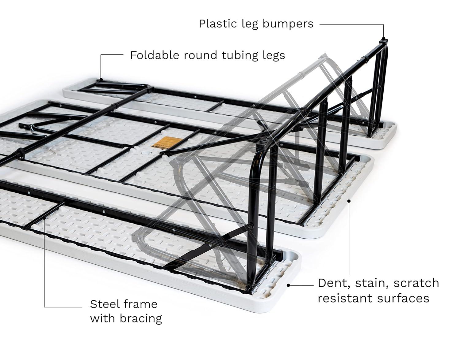 Iceberg Enterprises 72'' Rectangular Portable Folding Table with 2 Chairs