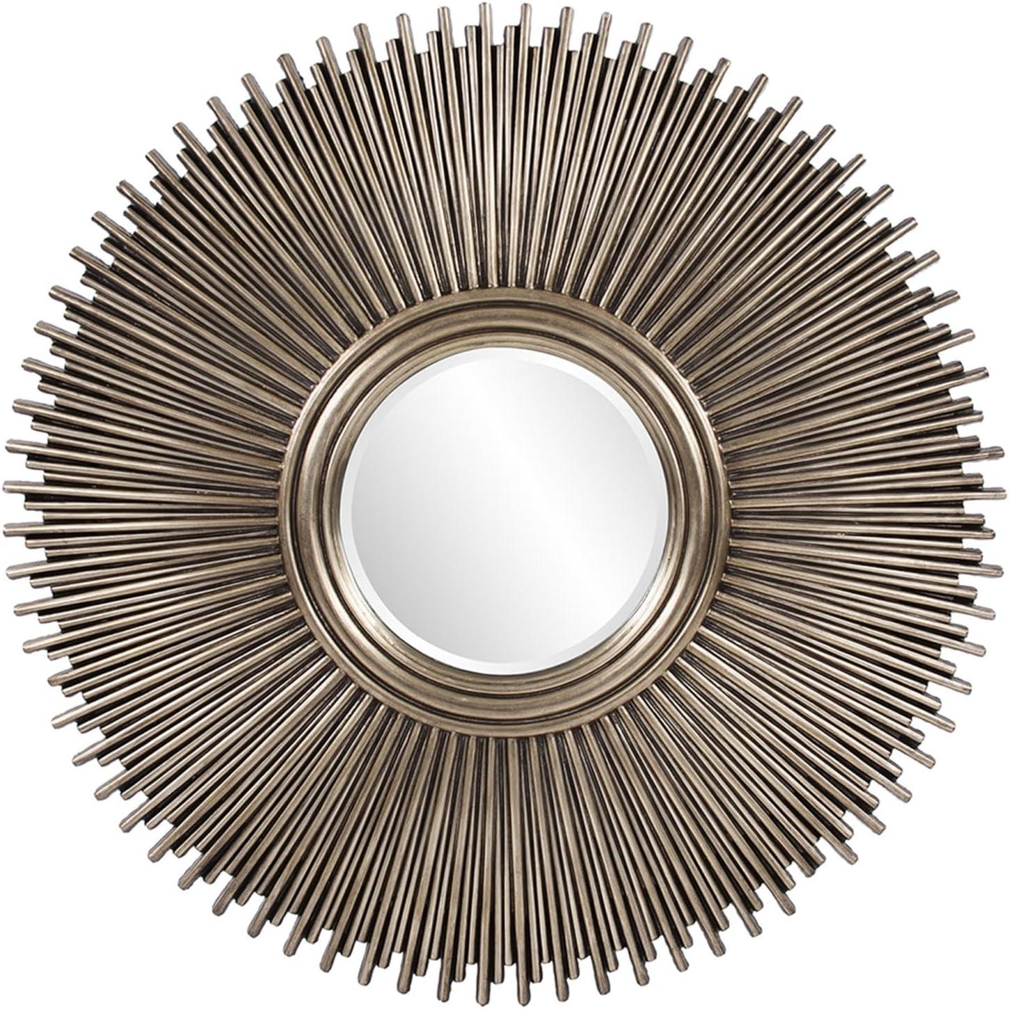 Tyler Dillon Singapore Starburst Round Wall and Accent Mirror - Silver - 50"