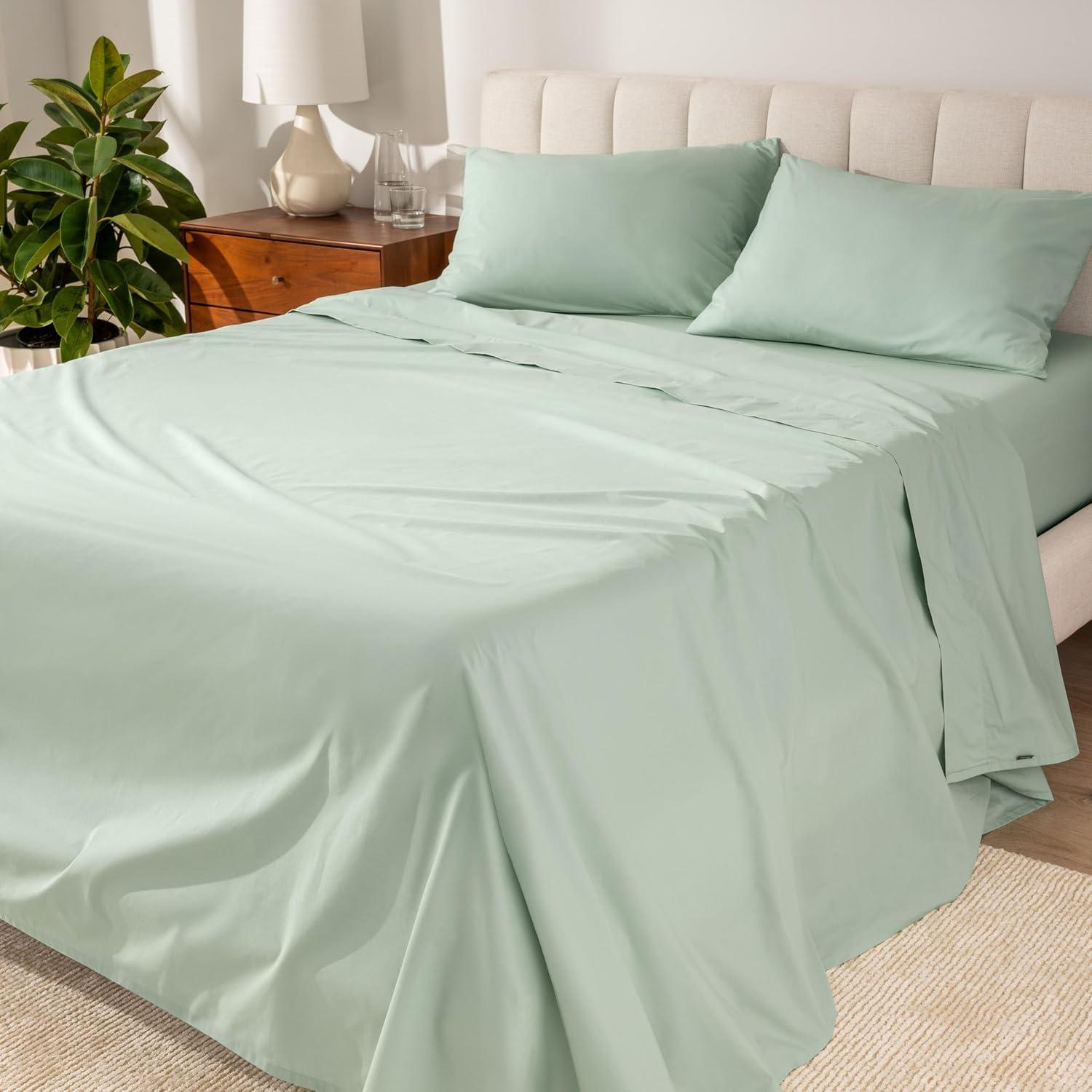 Bare Home 100% Cotton Percale Sheet Set