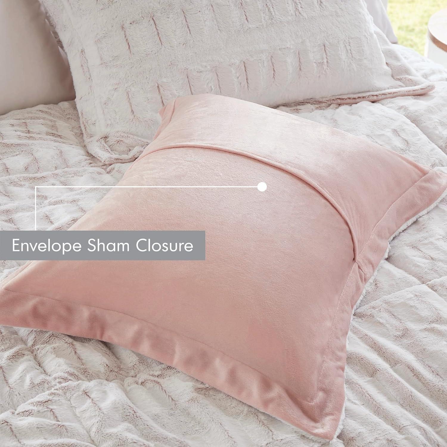 Madison Park Gia Back Print Long Fur Comforter Mini Set