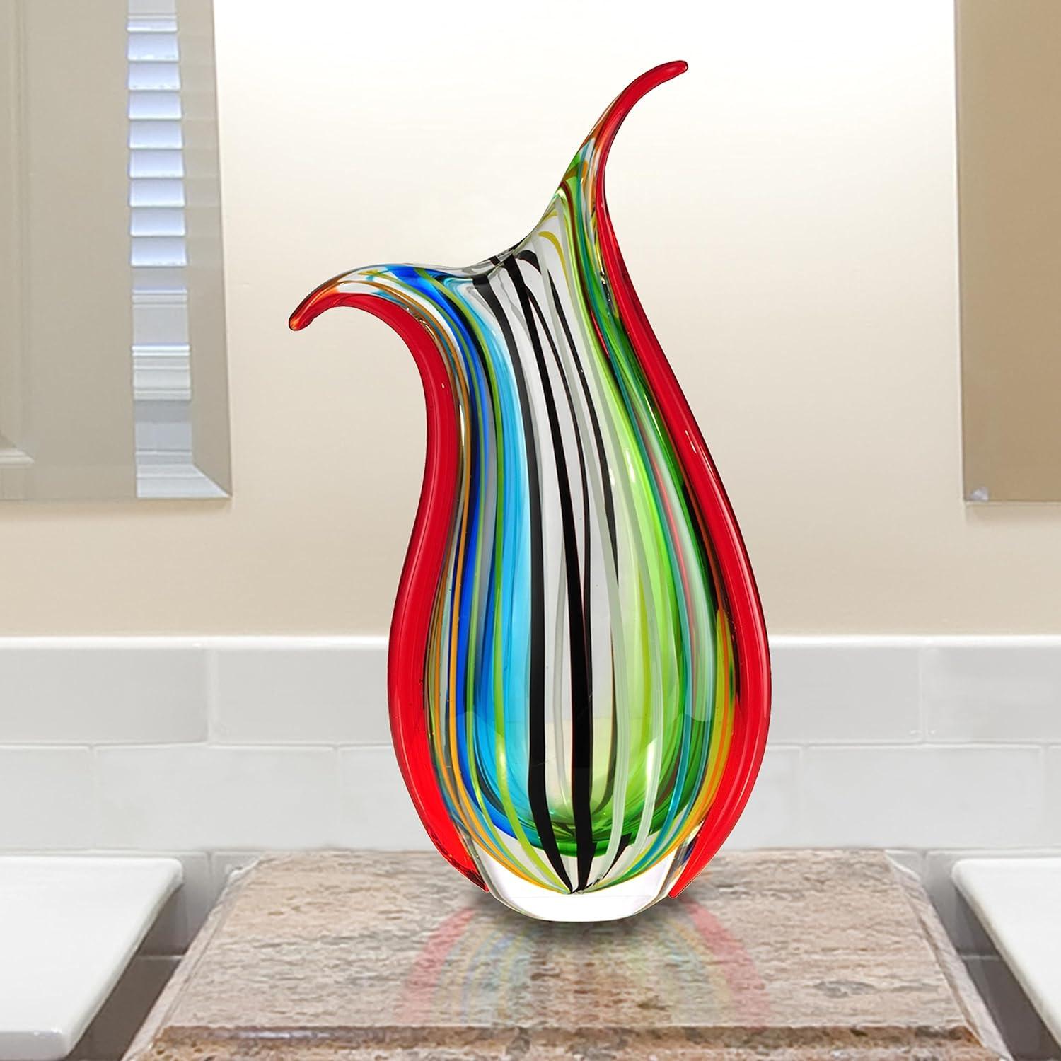 Dale Tiffany Cambay Hand Blown Art Glass Vase