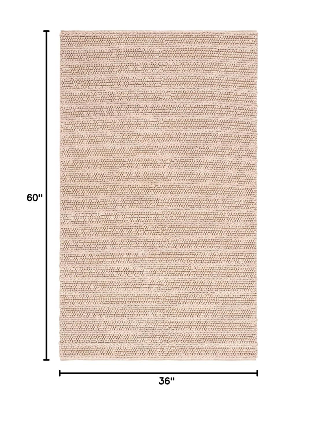 Natura NAT280 Flat Weave Indoor Accent Rug - Beige - 3'x5' - Safavieh