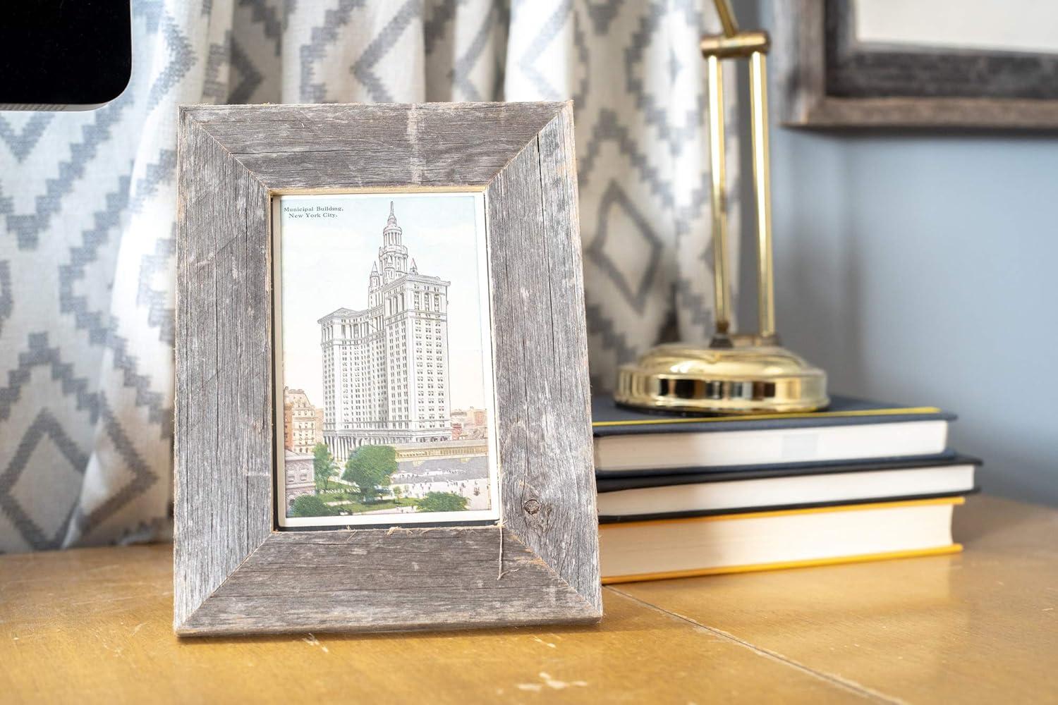 Rustic Farmhouse Open Artisan Series 11" x 14" Weathered Gray Wood Picture Frame (Frame Only)