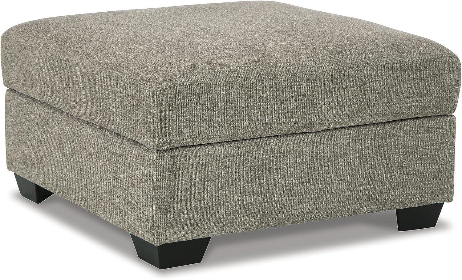 Signature Design by Ashley Creswell Upholstered Ottoman With Storage, Stone Gray