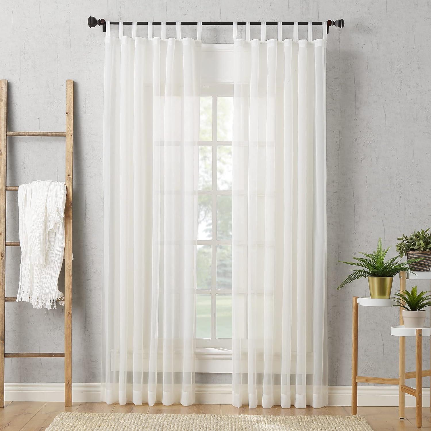 No. 918 Sheer Emily Voile Tab Top Curtain Panel