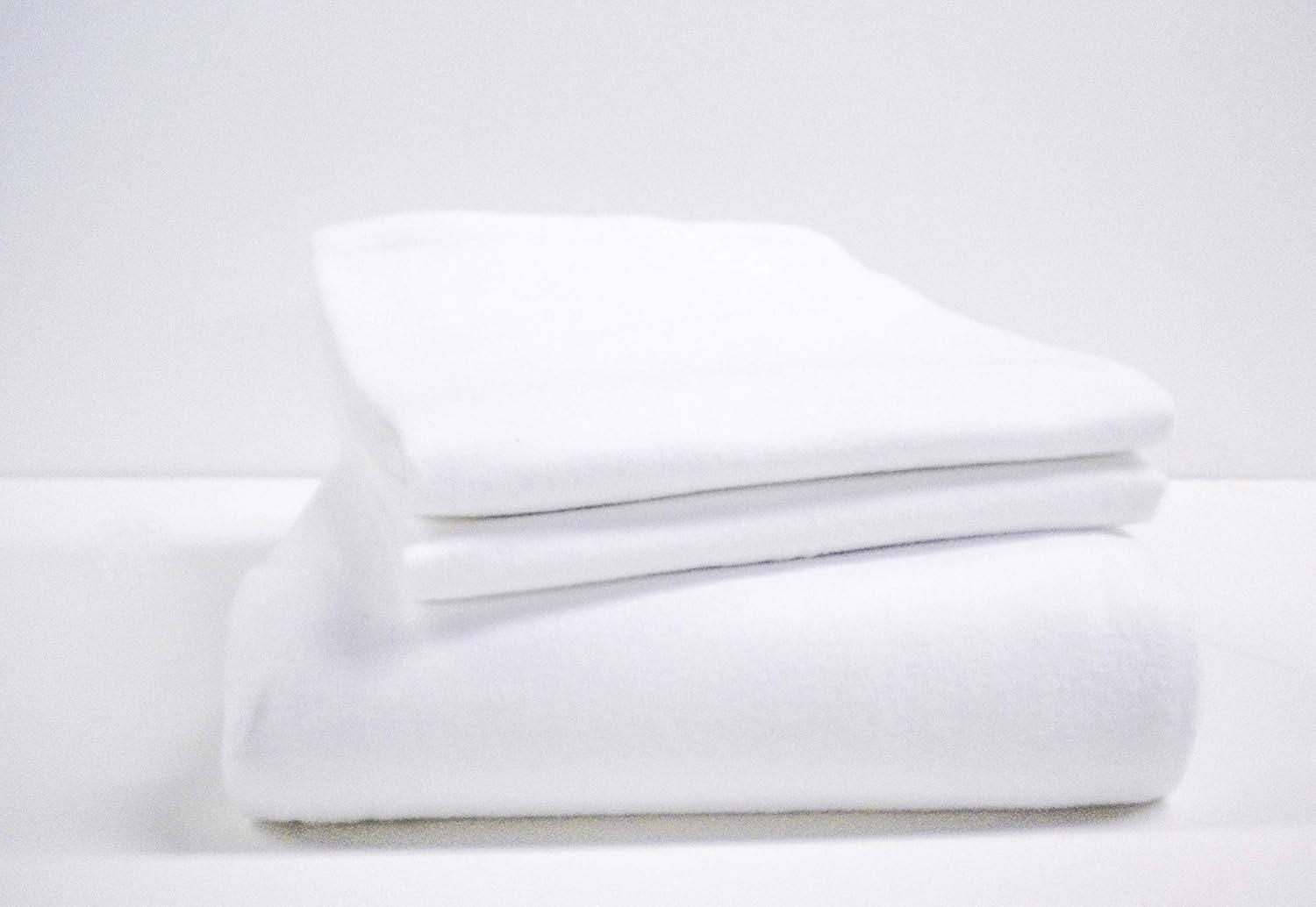 La Rochelle Flannel Sheet Set Solid White Full