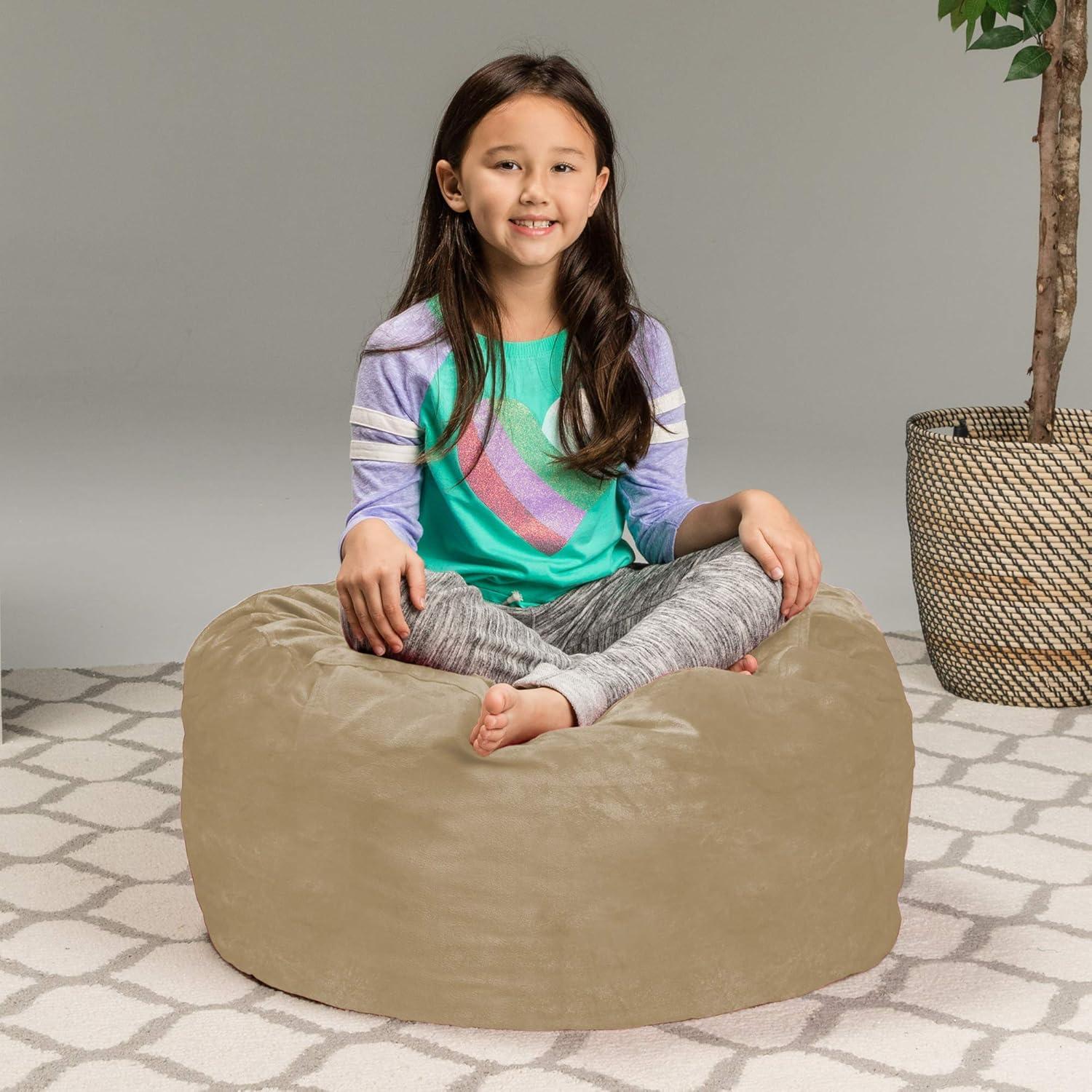 Camel Ultra Soft Memory Foam Kids Bean Bag Chair