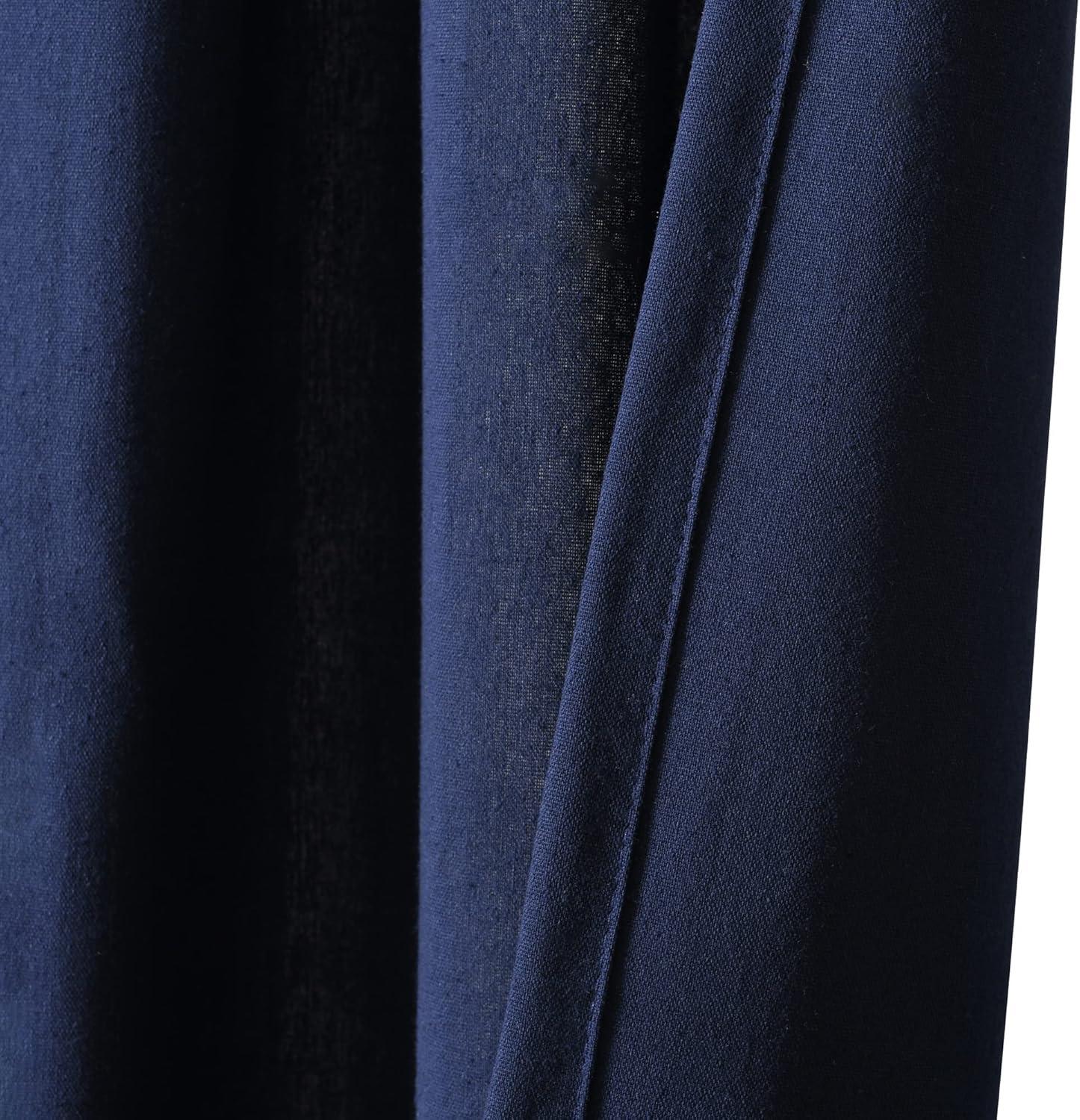 Lush Decor Tassel Window Solid Cotton Blend Semi-Sheer Rod Pocket Single Curtain Panel