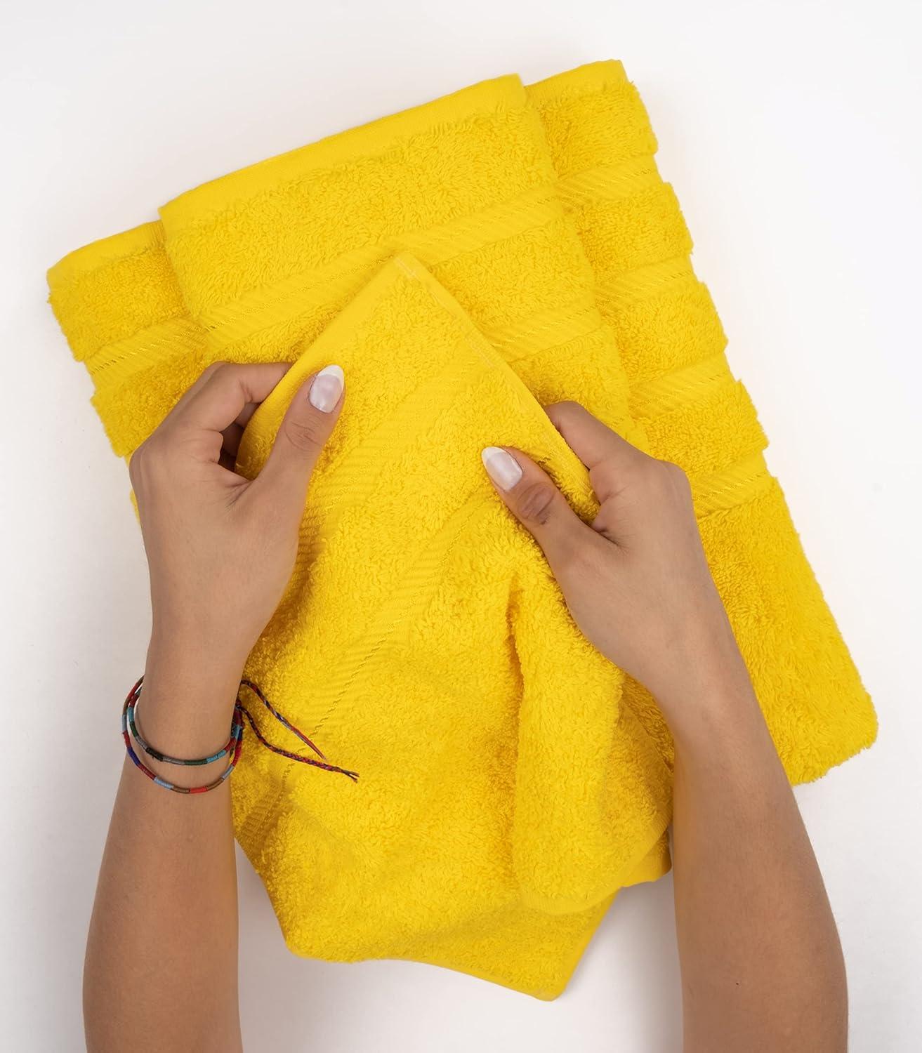 American Soft Linen 100% Cotton Jumbo Large Bath Towel, 35 in by 70 in Bath Towel Sheet, Yellow
