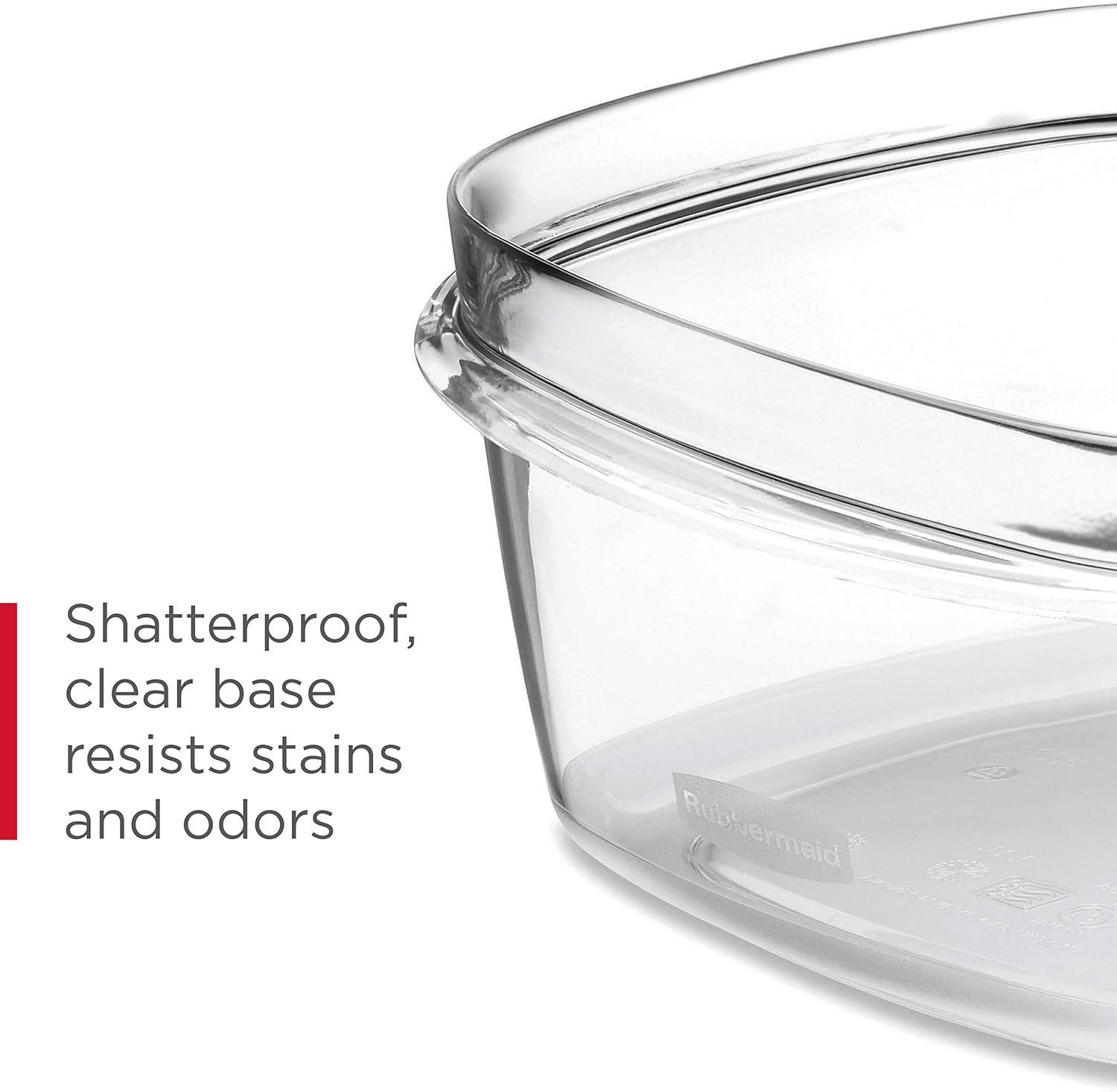 Rubbermaid Premier Tritan Variety Set of 5 Food Storage Containers, Clear Meal Prep