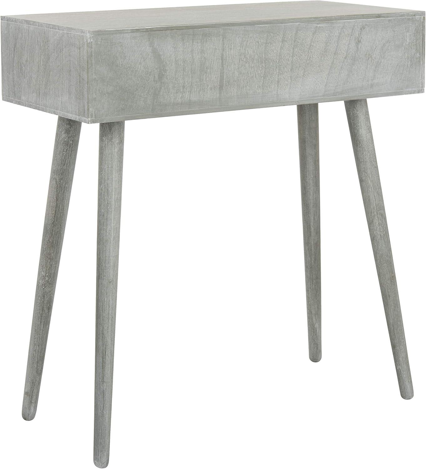 Transitional Slate Grey Rectangular 2-Drawer Console Table