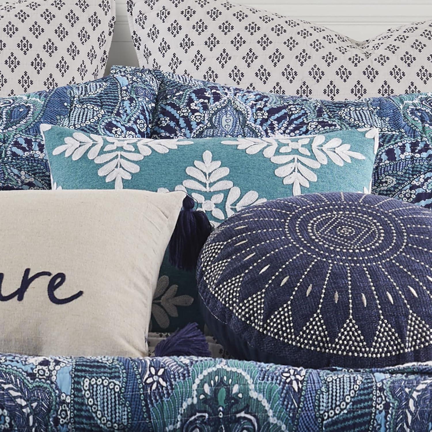 Levtex home Bellamy Teal Quilted Throw