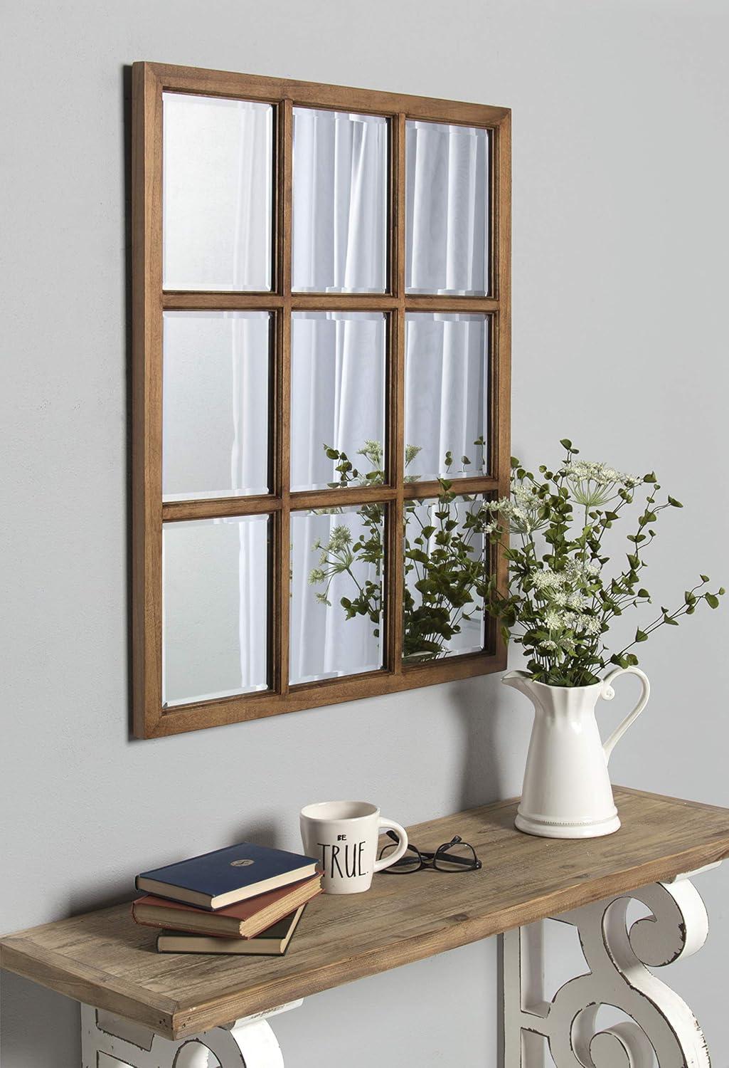 Hogan Windowpane Wall Mirror - Kate & Laurel All Things Decor