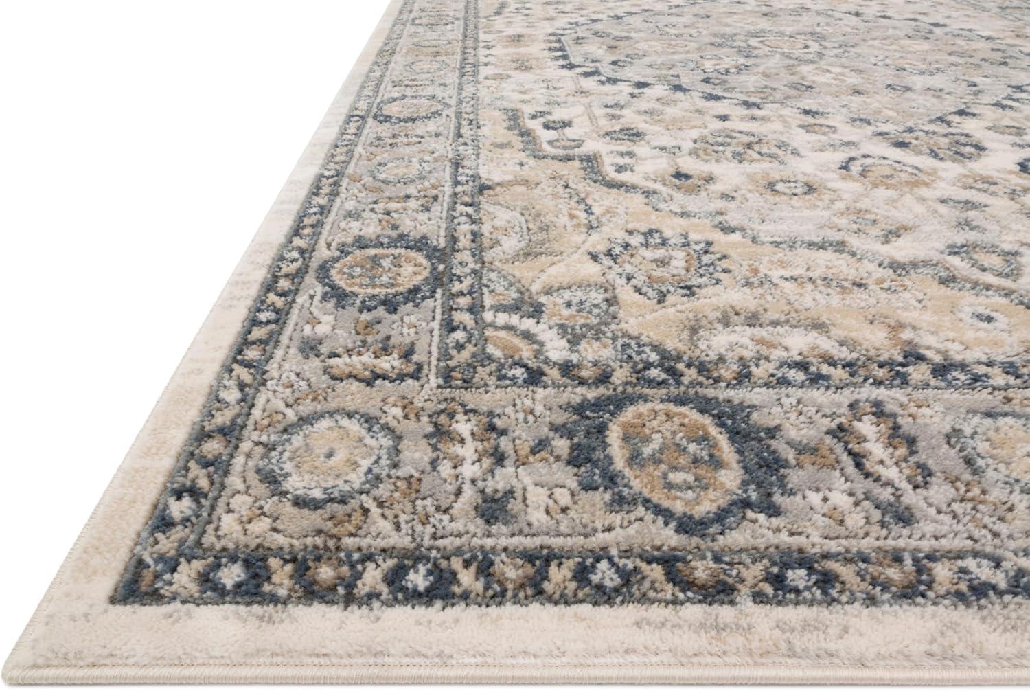 Teagan Natural and Light Grey Rectangular Synthetic Area Rug