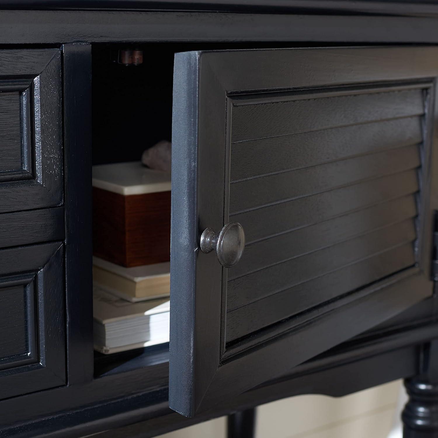 Tate 2 Drawer 2 Door Console Table - CNS5722B - Black - Safavieh