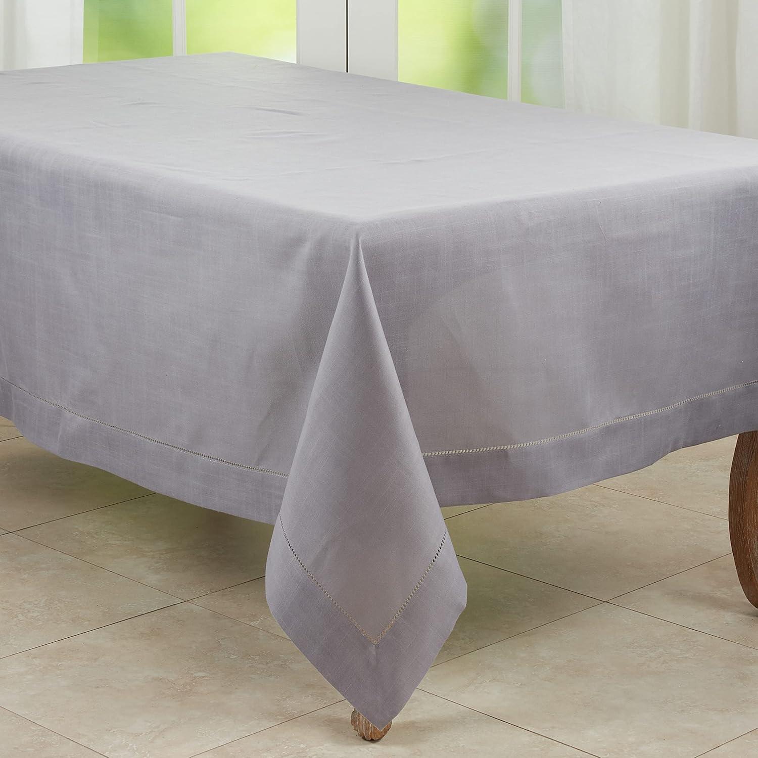 Saro Rochester Collection Solid Color Square Tablecloth