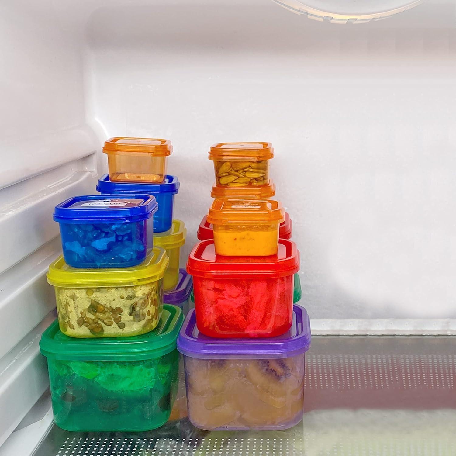 Finorder Portion Control Container Kit Multicolour Polypropylene Meal Prep Food Storage (14 Count)