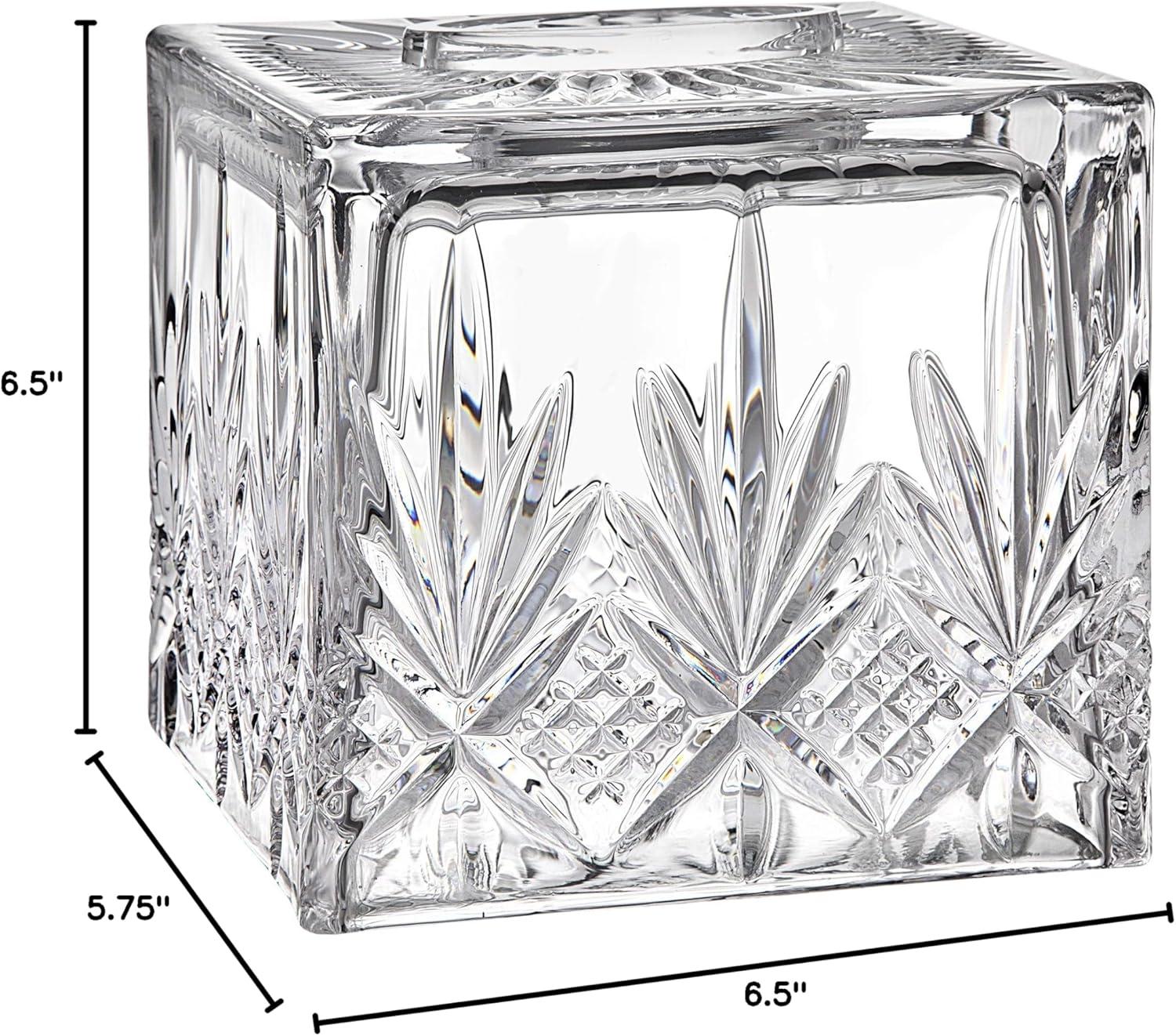 Godinger Dublin Clear Crystal Tissue Box